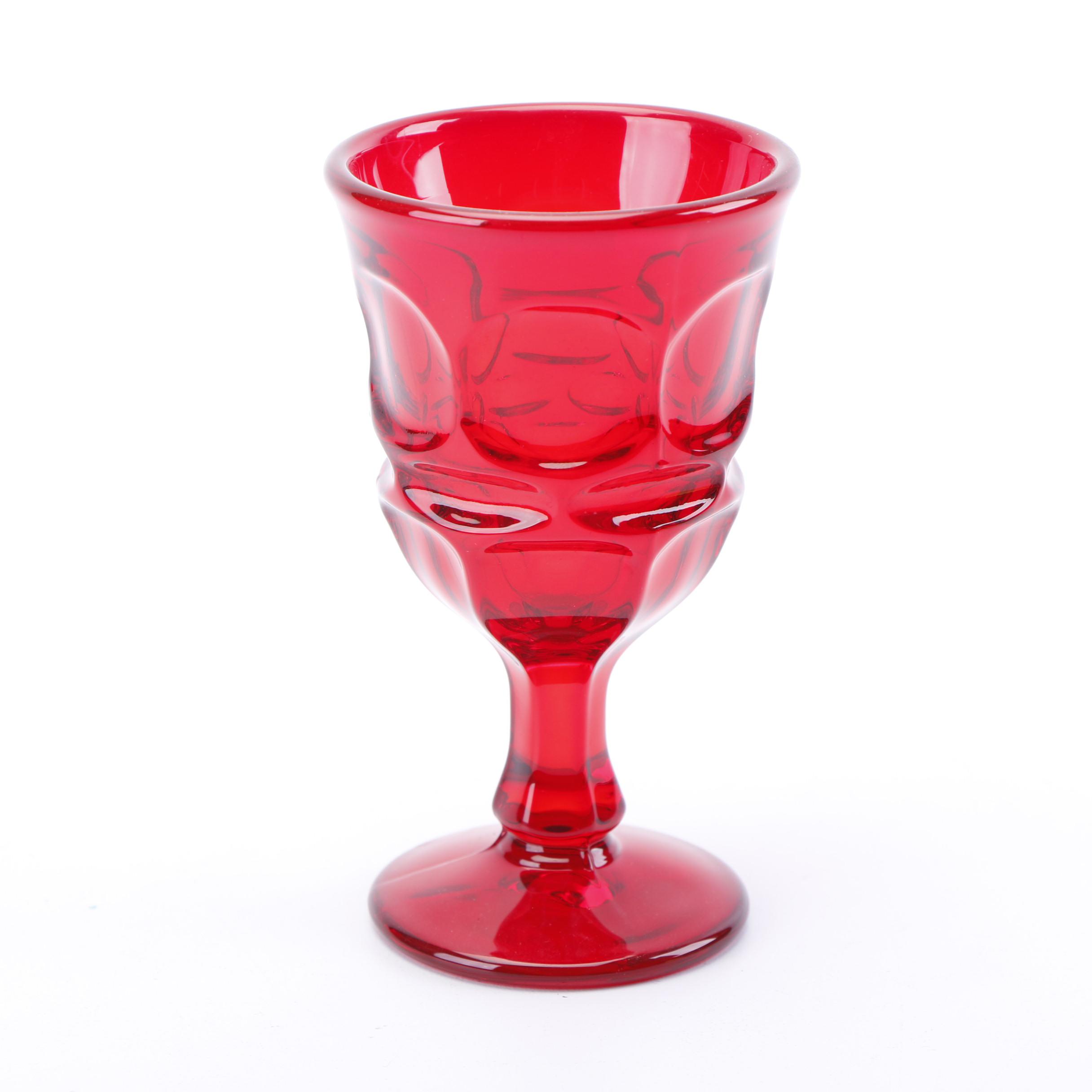 Vintage Fostoria "Argus" Ruby Glass Stemware