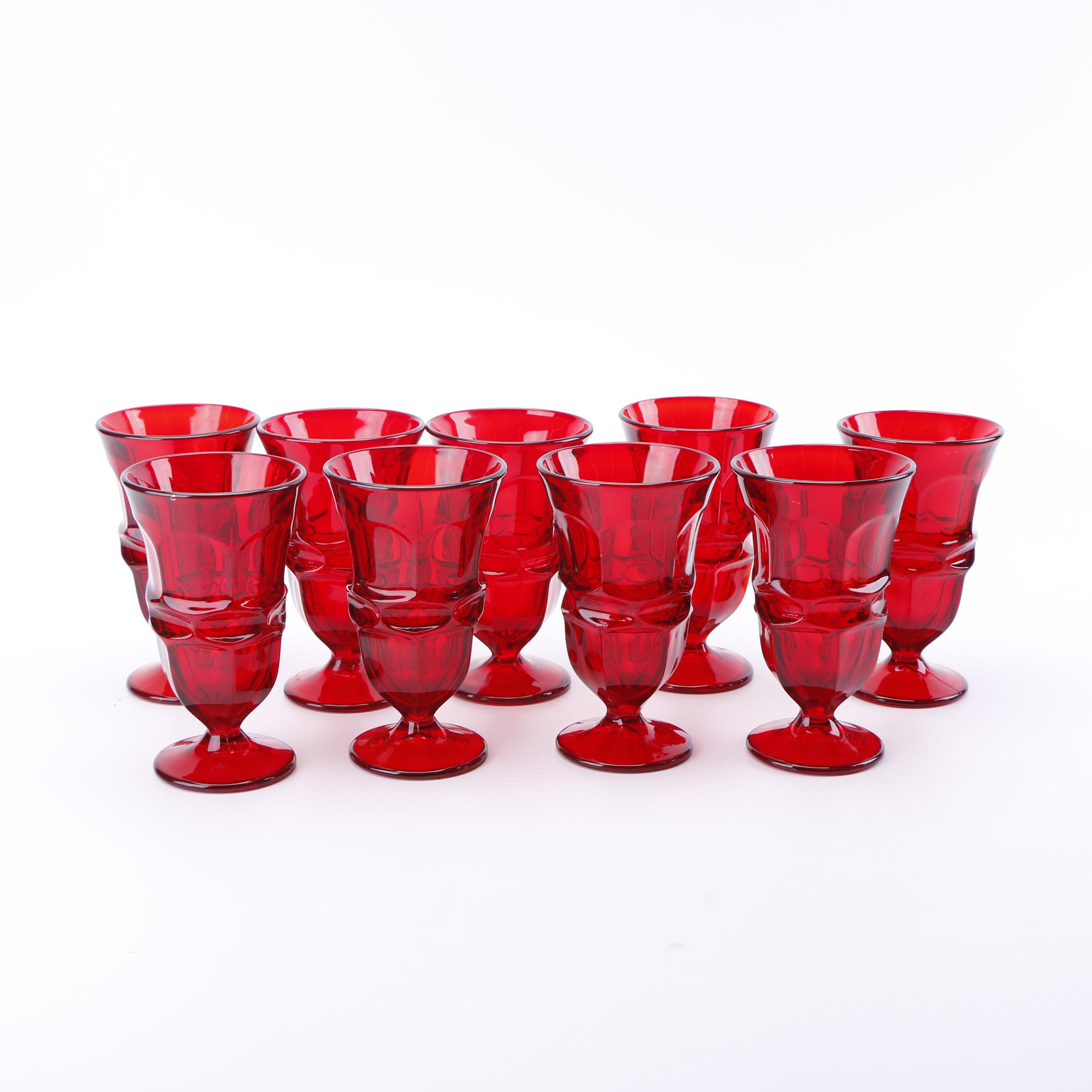 Vintage Fostoria "Argus" Ruby Glass Stemware