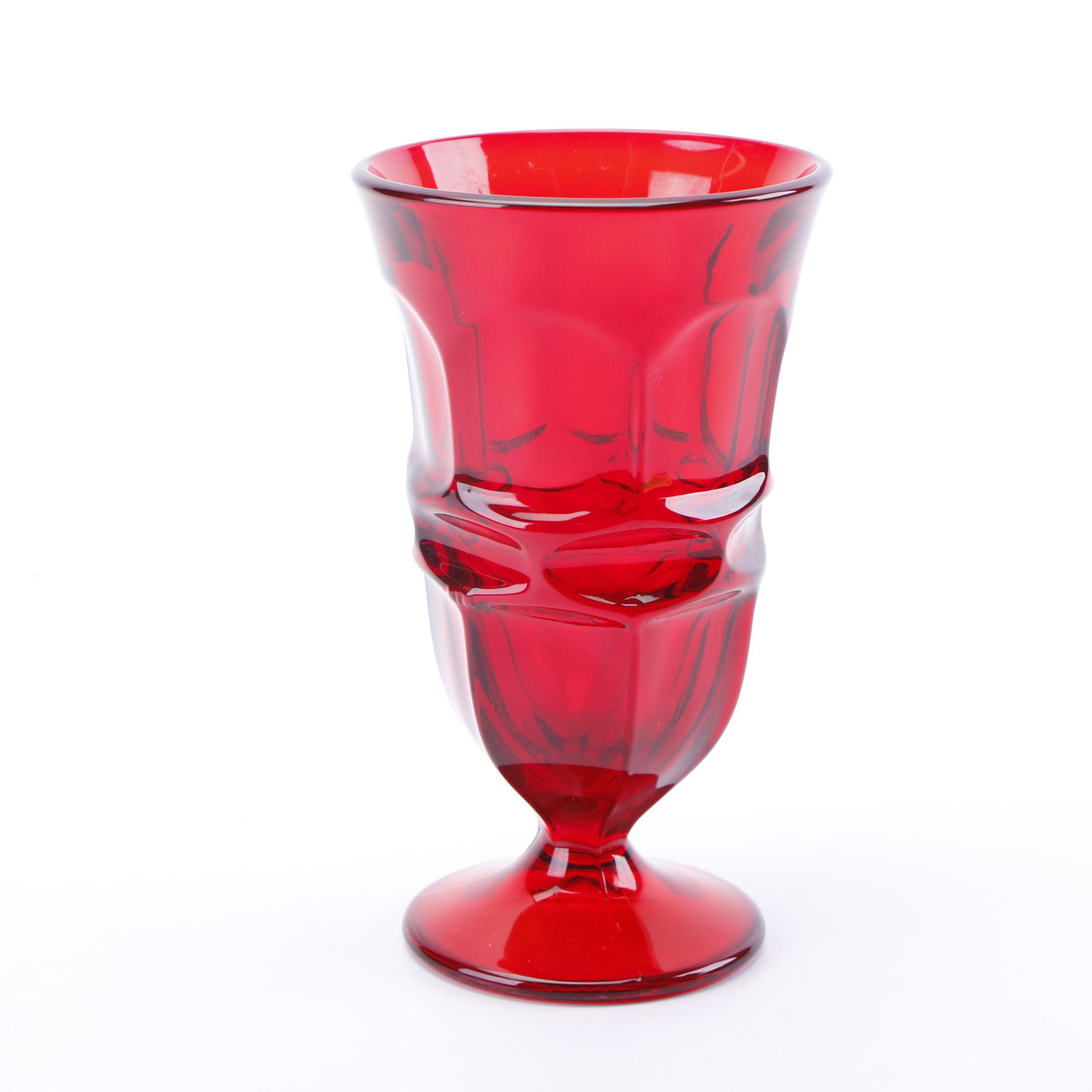 Vintage Fostoria "Argus" Ruby Glass Stemware