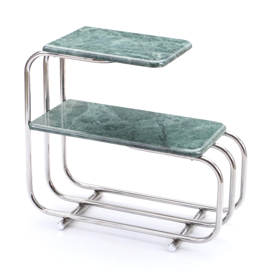 Green Marble Accent Table