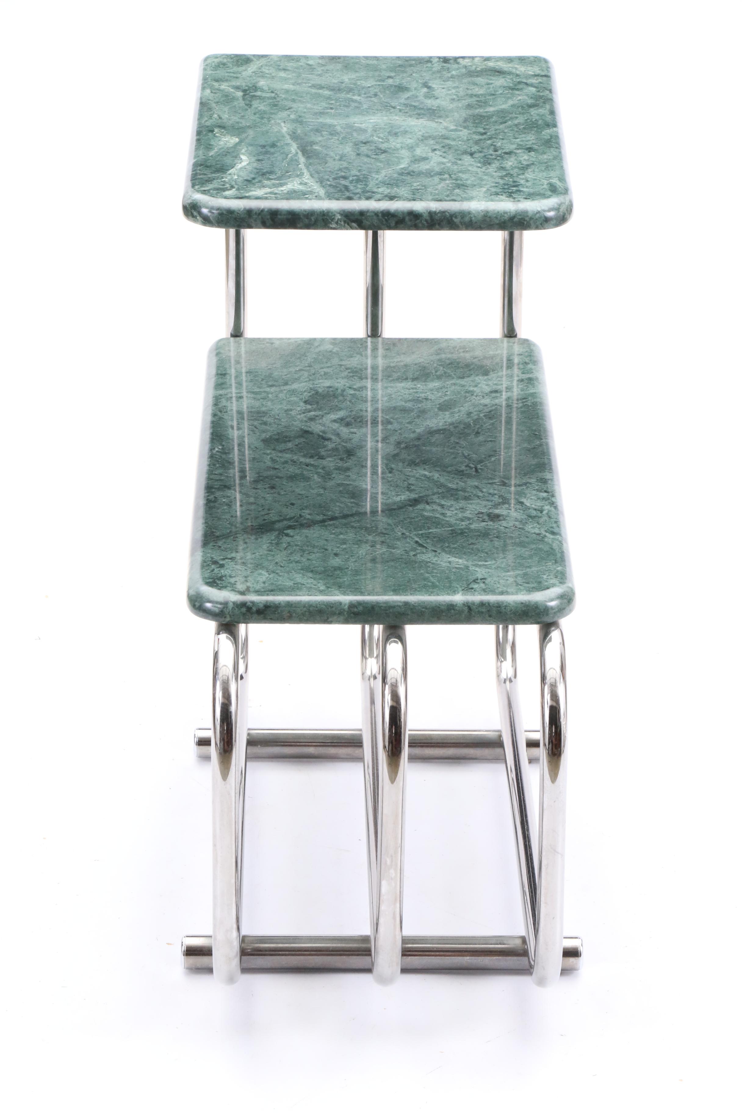 Green Marble Accent Table