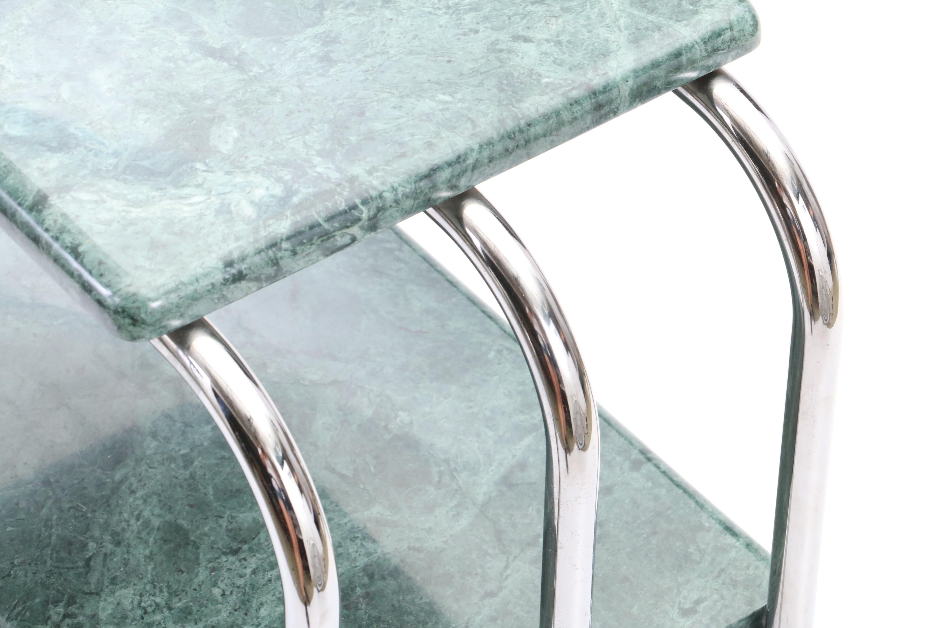 Green Marble Accent Table
