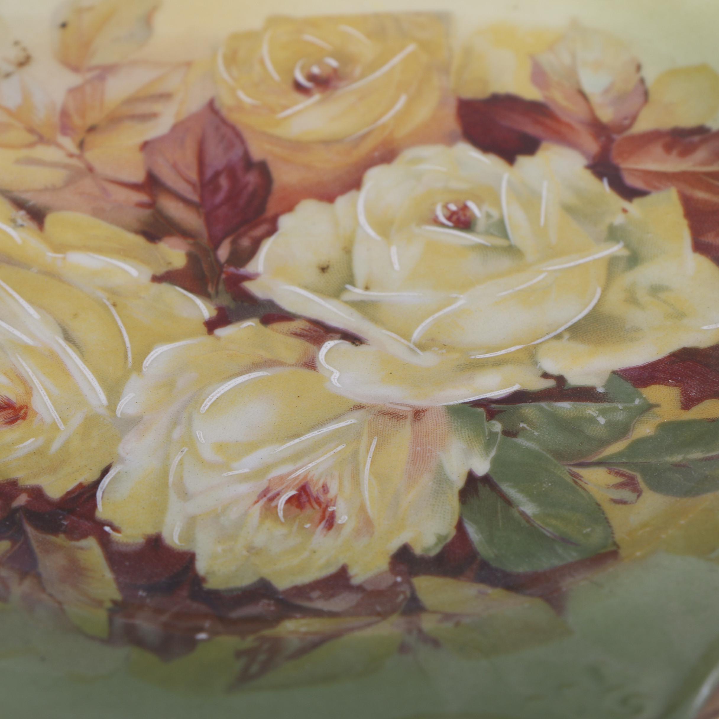 Antique Latrille Limoges and Vintage Haviland Hand-Painted Porcelain Plates