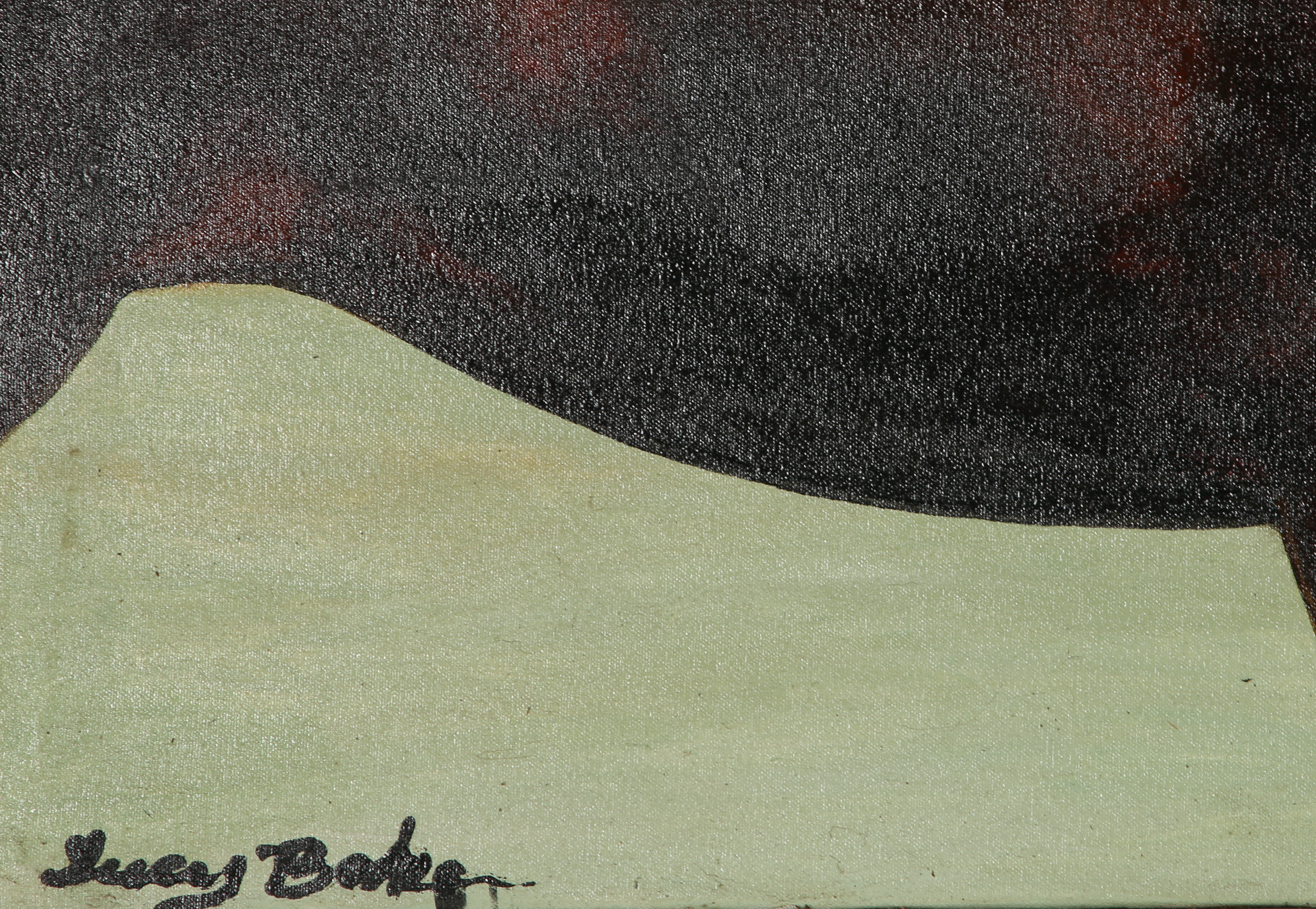 Lucy Baker Acrylic Painting "Two Horses in a Field"