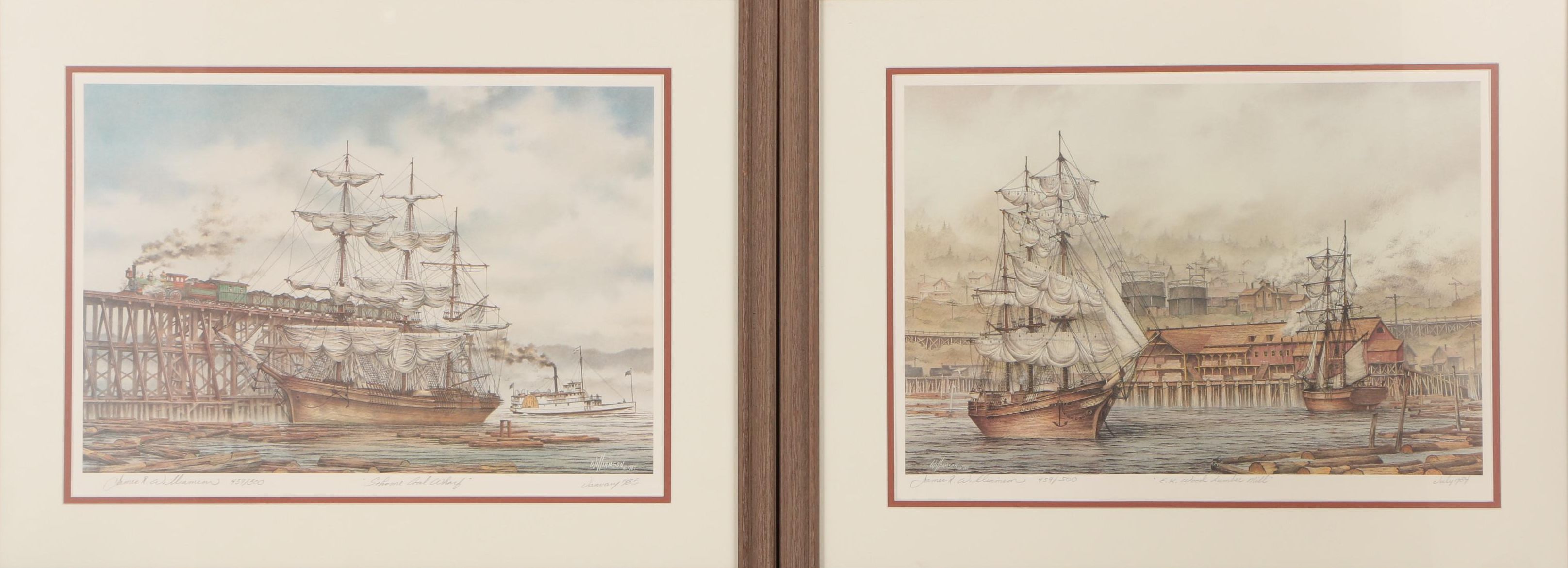 Two Vintage James R. Williamson Offset Lithographs