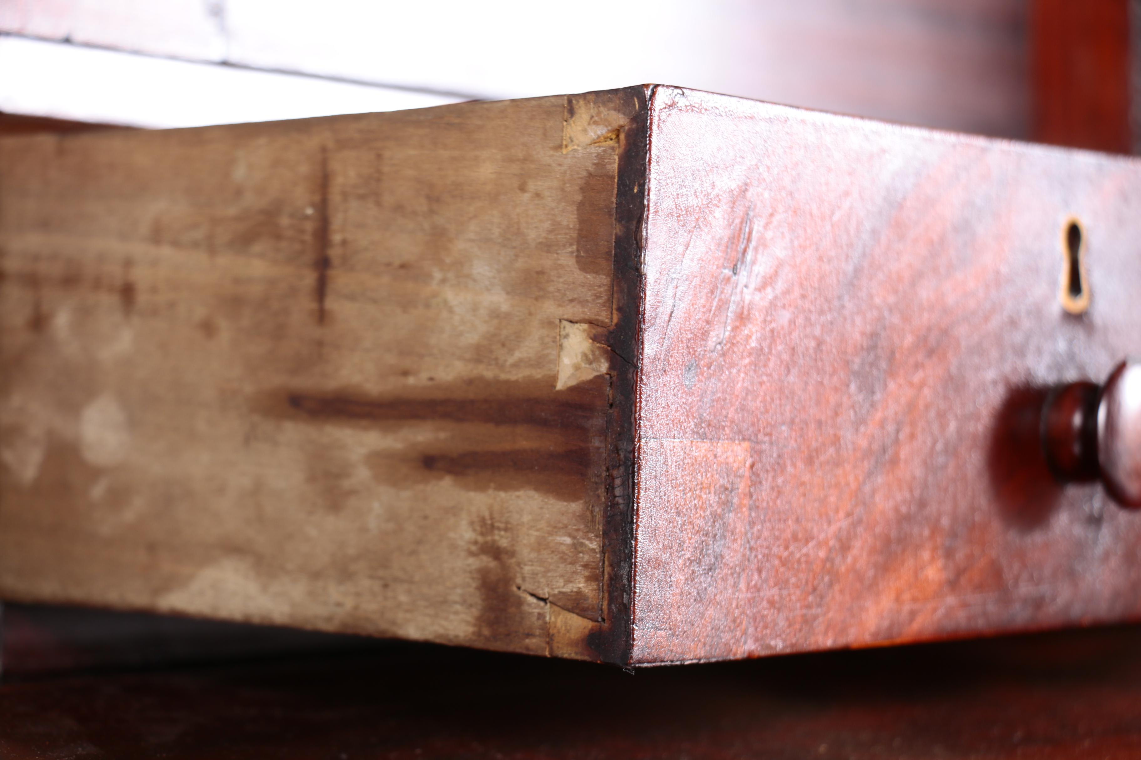 Victorian Mahogany Secretary Bookcase, Mid 19th Century