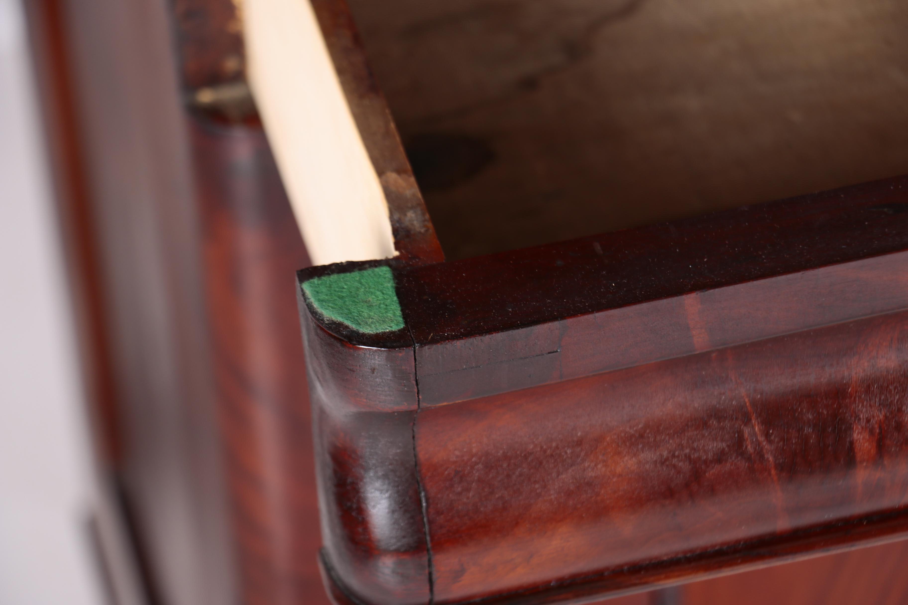 Victorian Mahogany Secretary Bookcase, Mid 19th Century