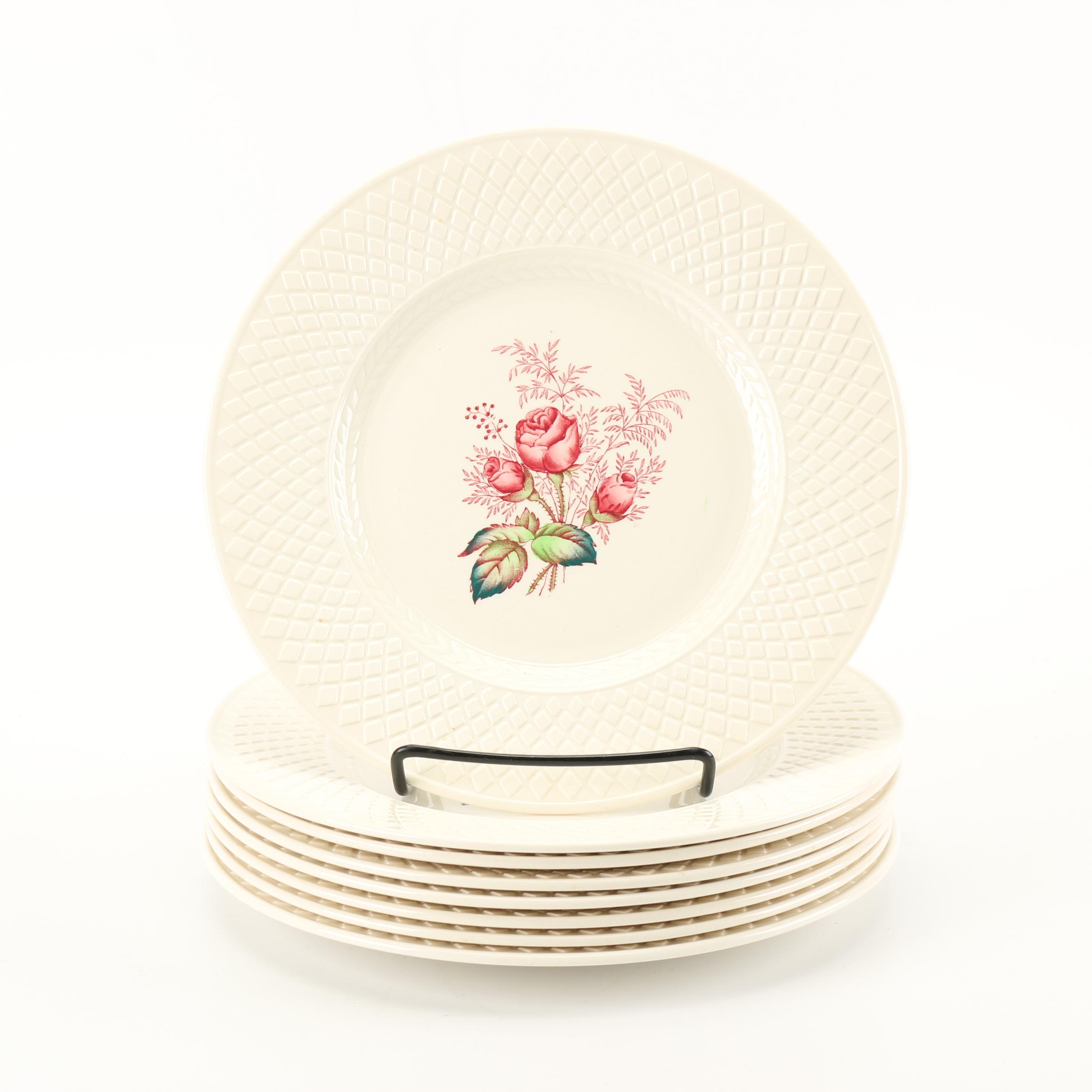Copeland Spode "Lady Anne" Transfer-Printed Salad and Dinner Plates c. 1941-64