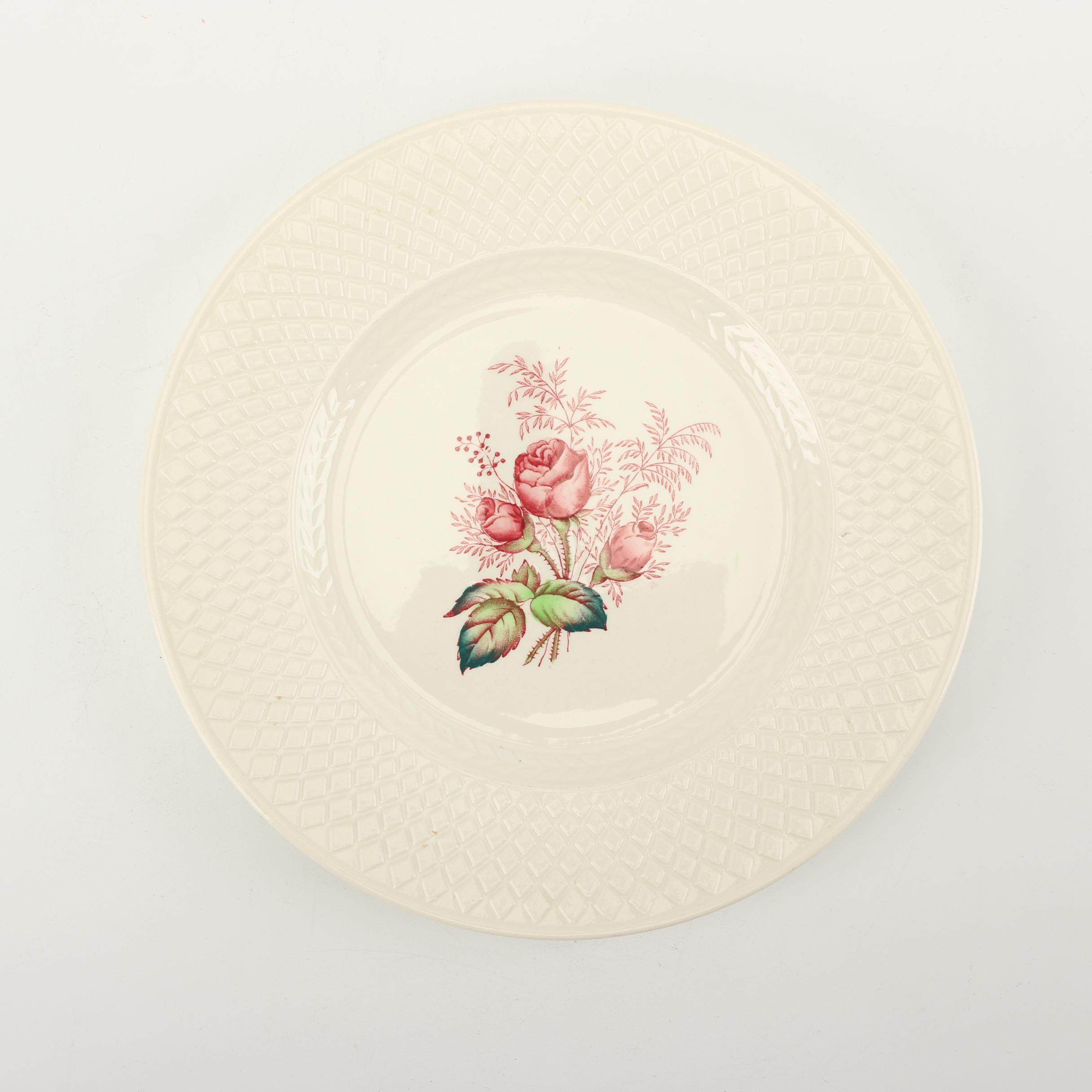 Copeland Spode "Lady Anne" Transfer-Printed Salad and Dinner Plates c. 1941-64