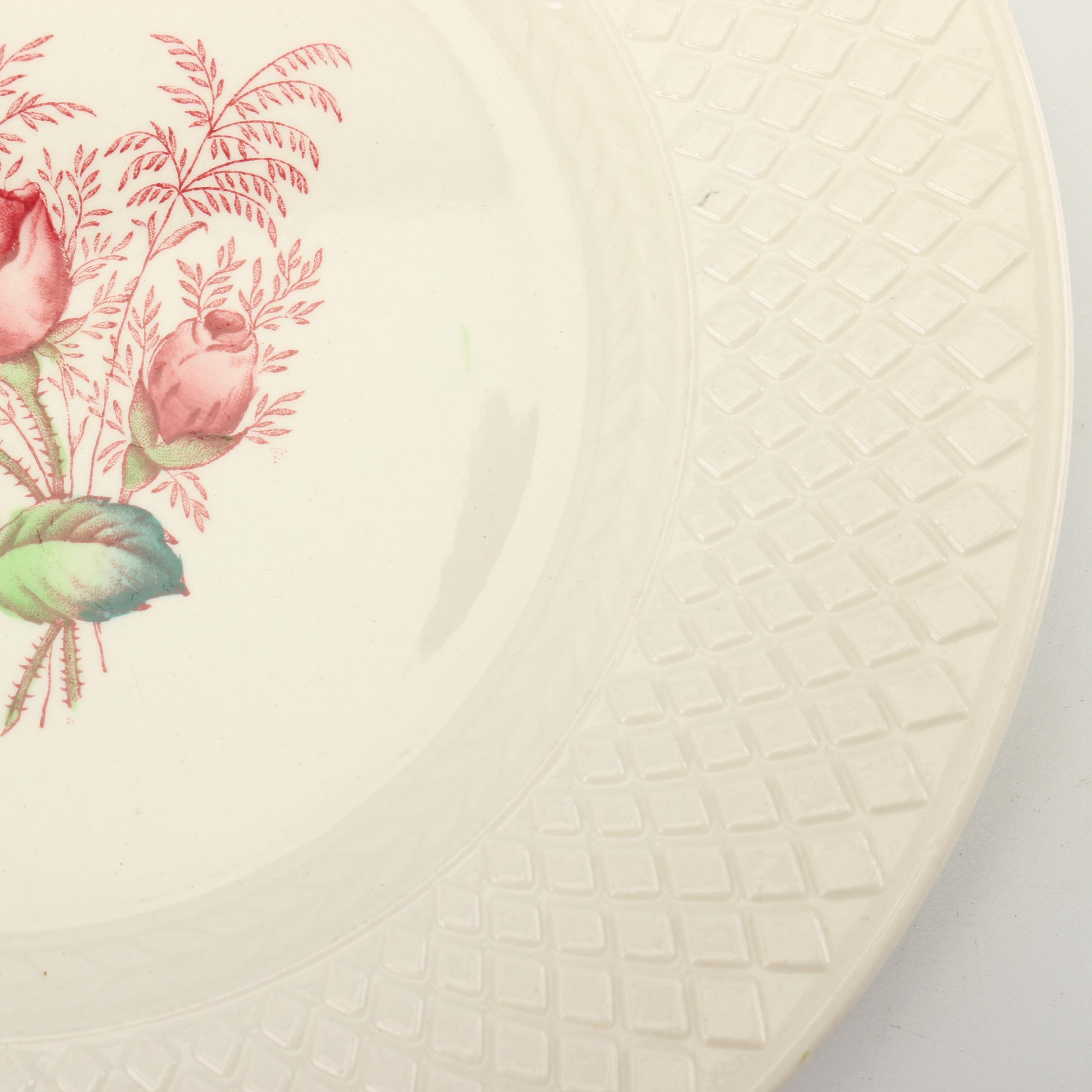 Copeland Spode "Lady Anne" Transfer-Printed Salad and Dinner Plates c. 1941-64