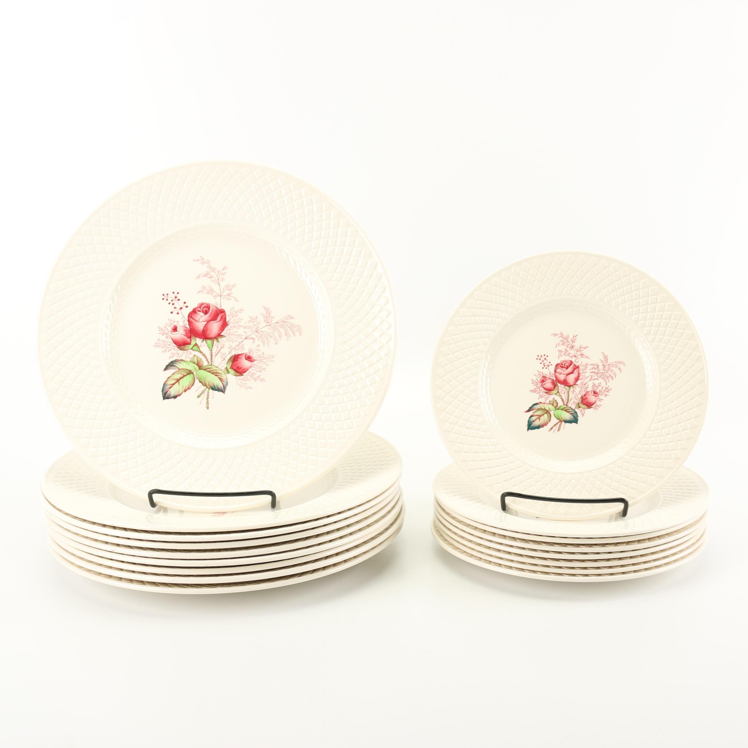 Copeland Spode "Lady Anne" Transfer-Printed Salad and Dinner Plates c. 1941-64