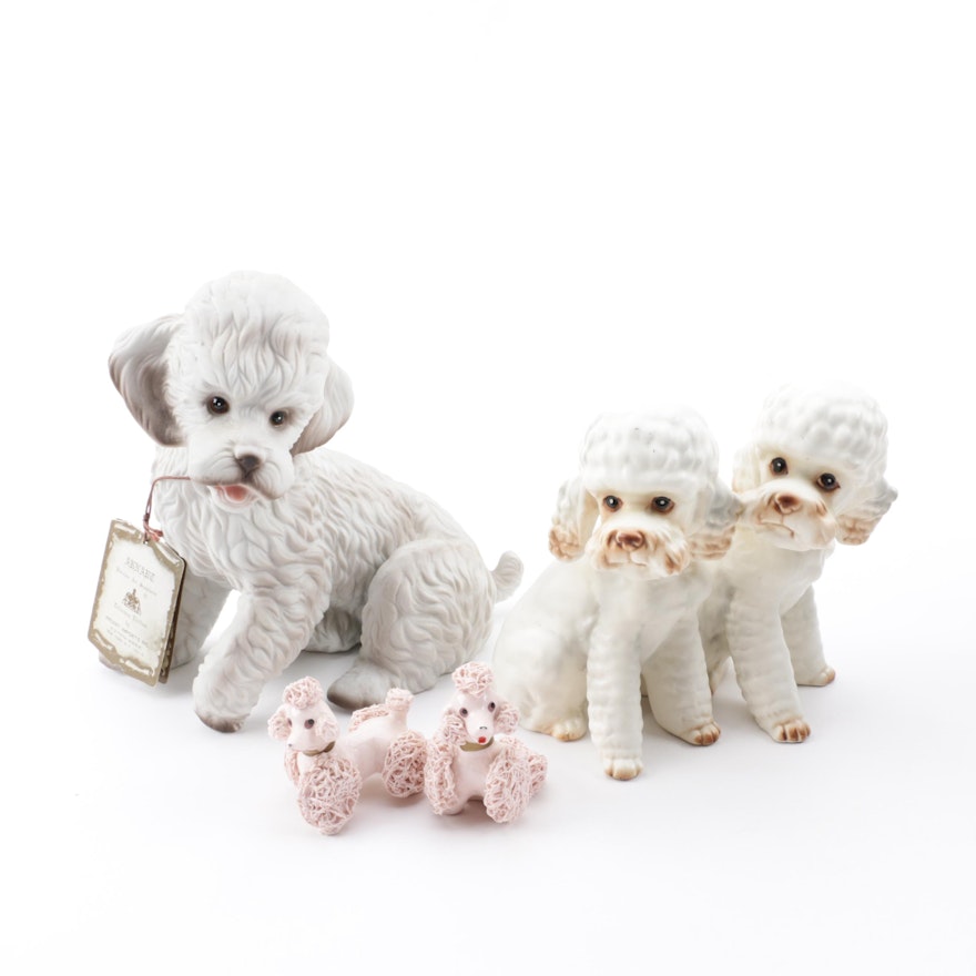 Ceramic and Porcelain Poodle Figurines featuring Arnart