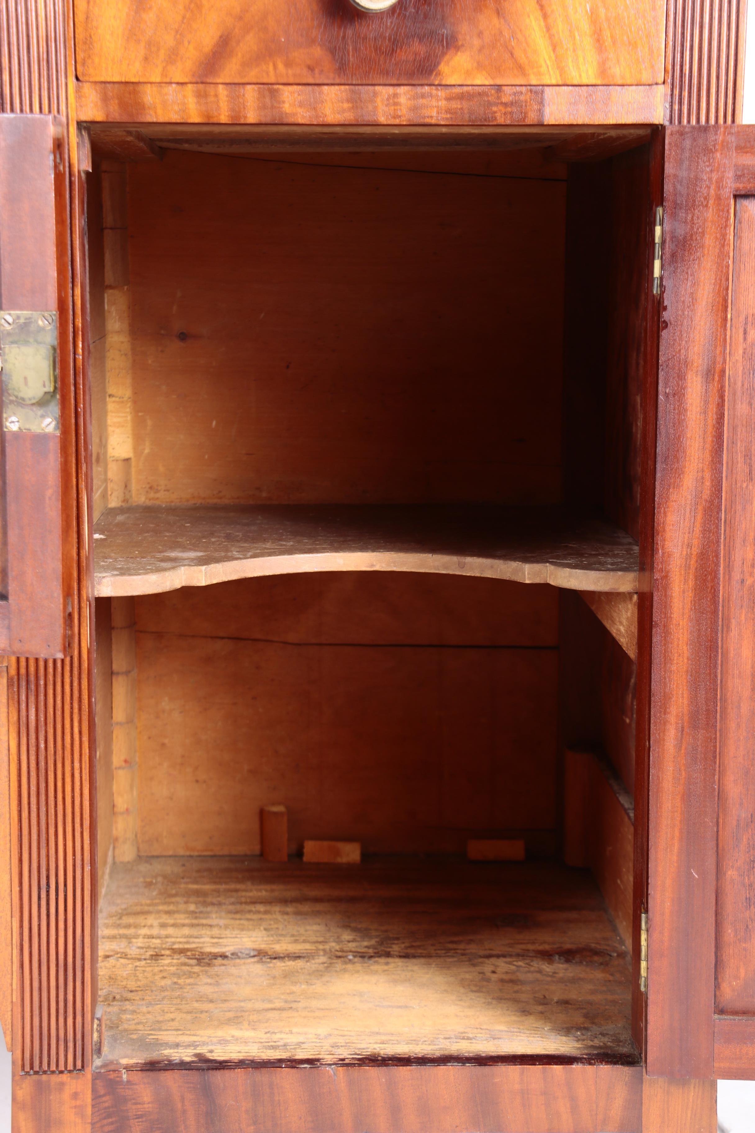 American Classical Flame Mahogany Sideboard, New York, Circa 1830