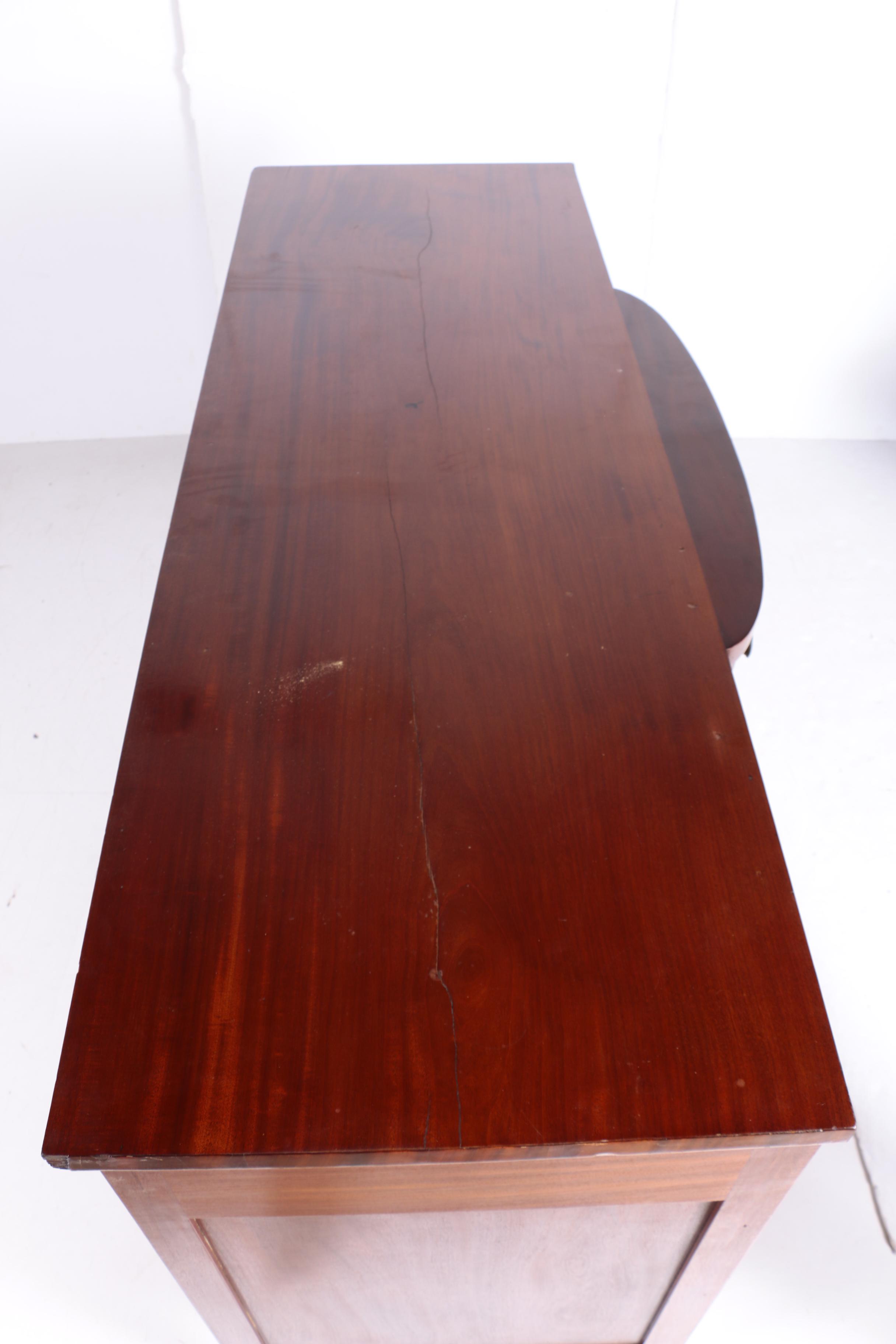 American Classical Flame Mahogany Sideboard, New York, Circa 1830