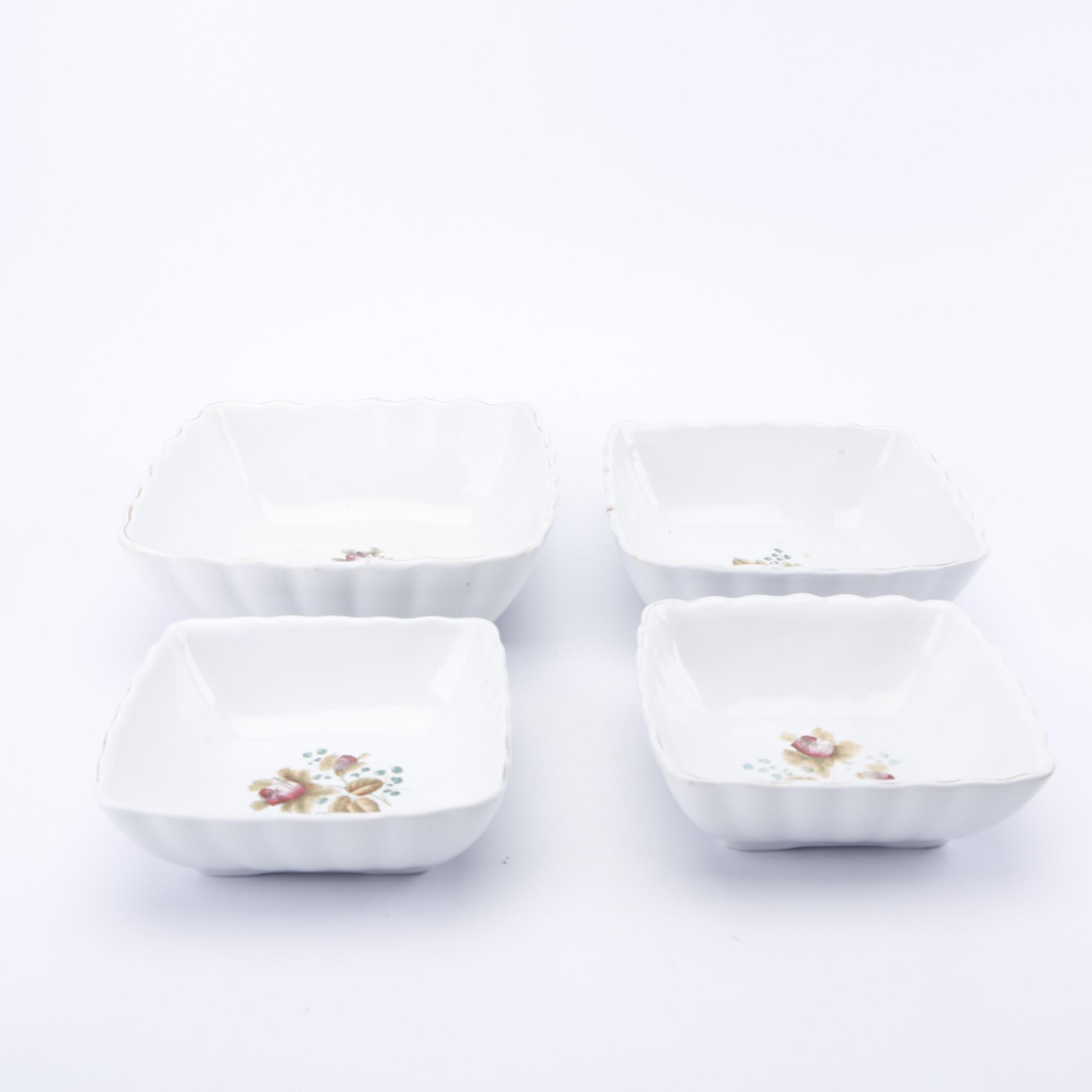 Late 19th C. Alfred Meakin "Moss Rose" Ironstone Dinnerware