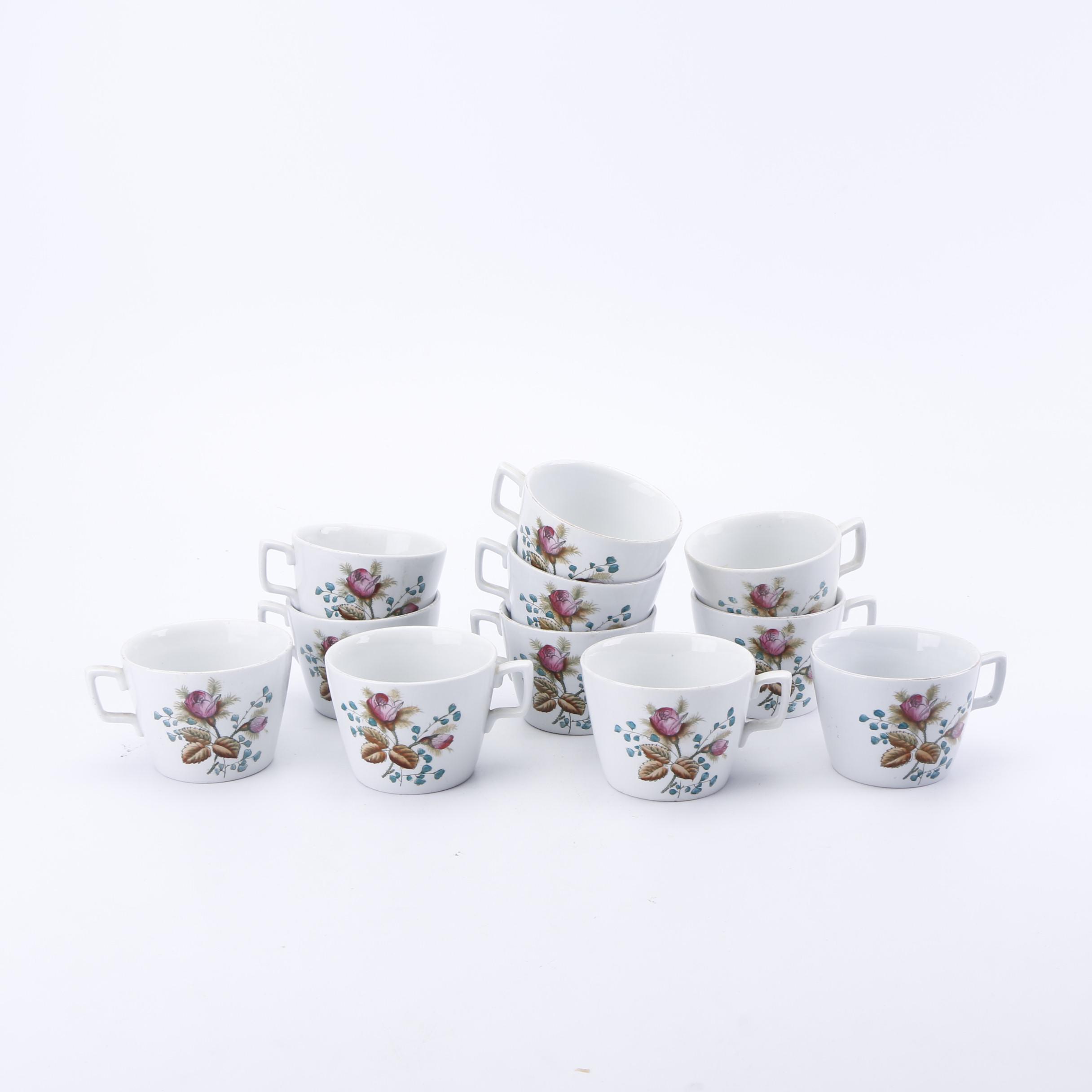 Late 19th C. Alfred Meakin "Moss Rose" Ironstone Dinnerware