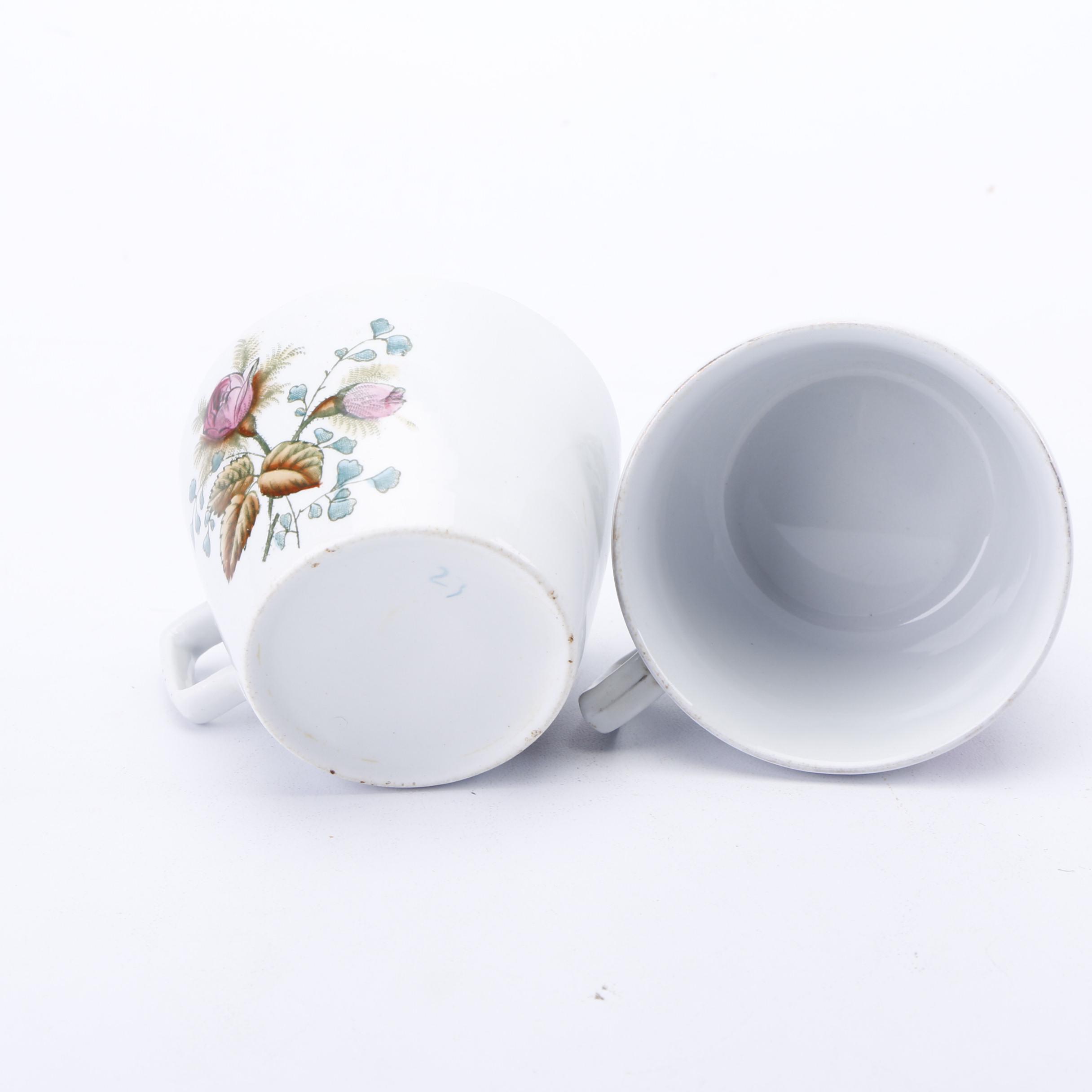 Late 19th C. Alfred Meakin "Moss Rose" Ironstone Dinnerware