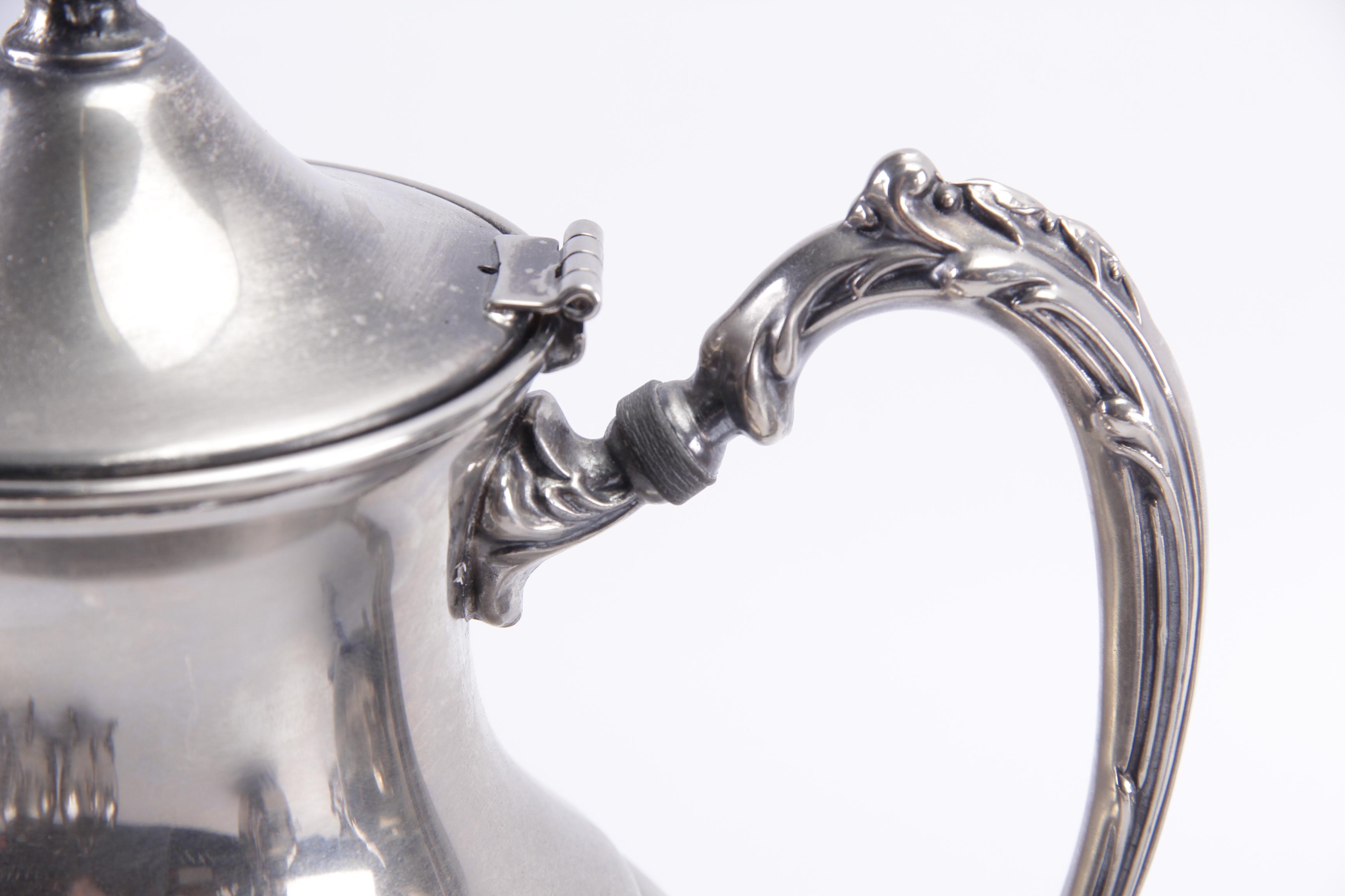 Vintage Sheridan Silver Co. Silver Plate Tea and Coffee Service Set