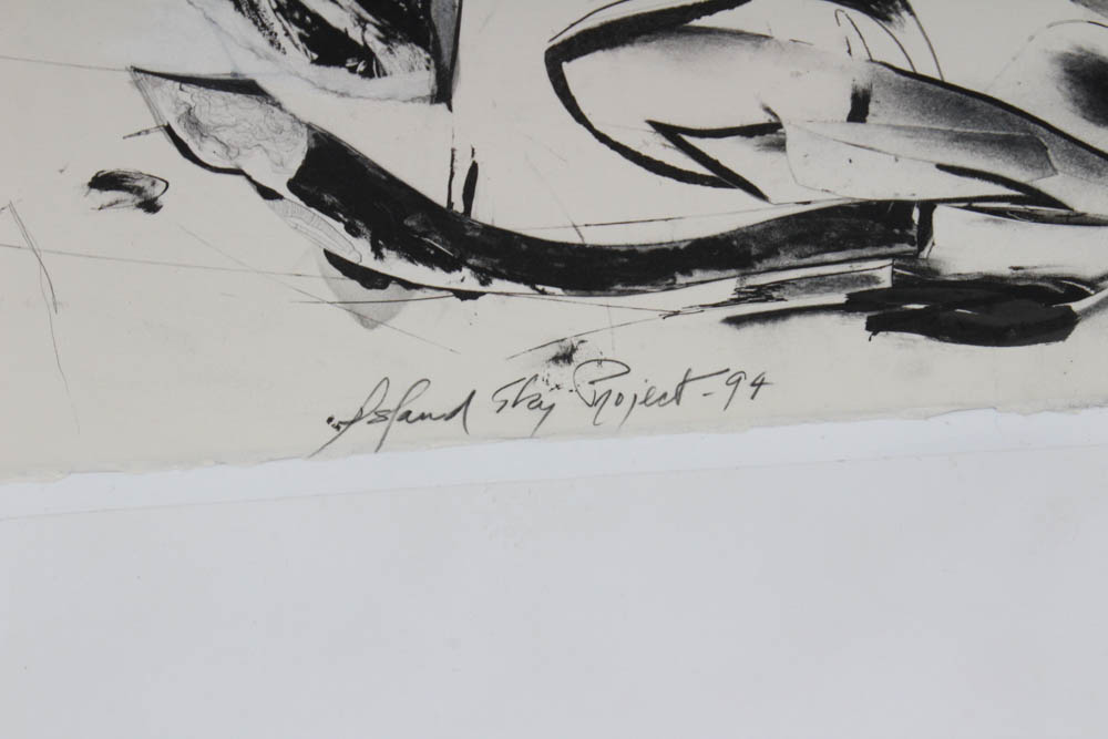 Donald Roberts 1990s Mixed Media Gouache Collages on Paper