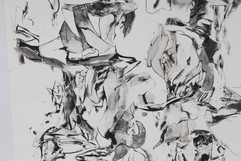 Donald Roberts 1990s Mixed Media Gouache Collages on Paper