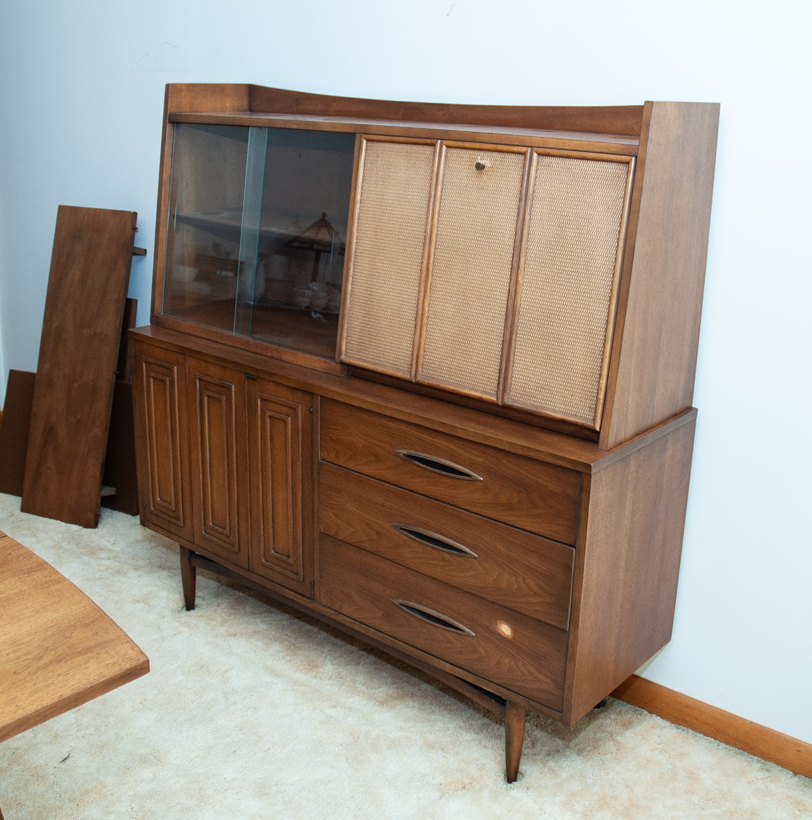 Mid Century Modern "Sculptra" Walnut Cabinet from Broyhill