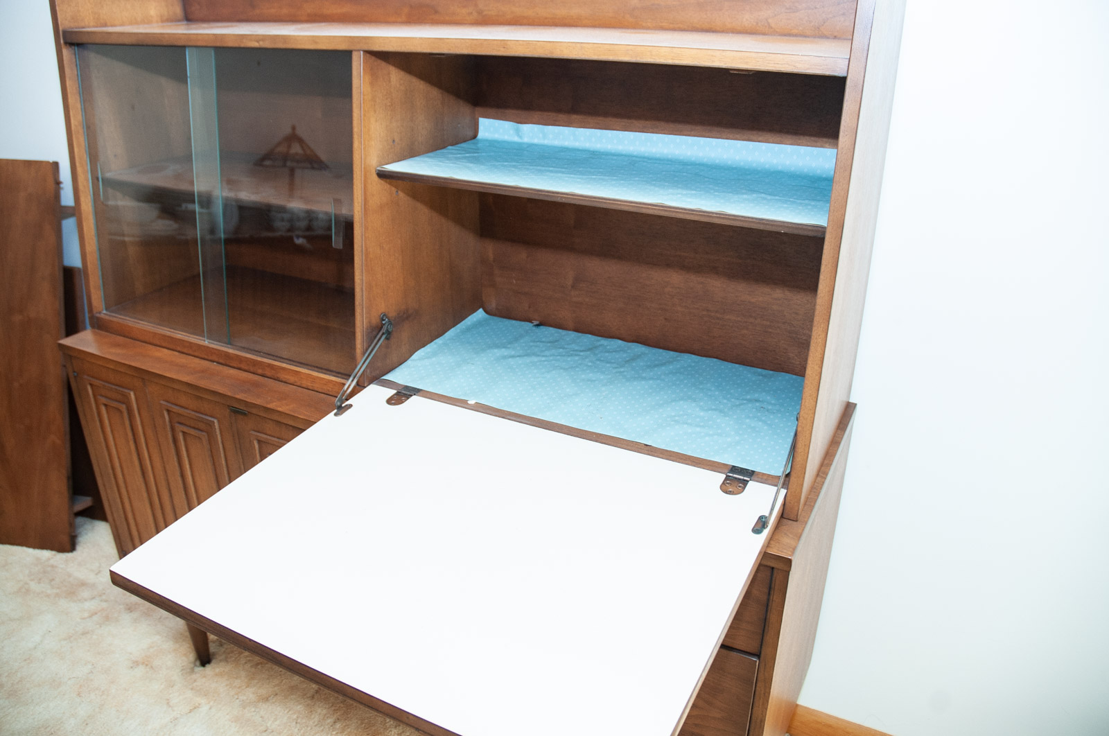 Mid Century Modern "Sculptra" Walnut Cabinet from Broyhill