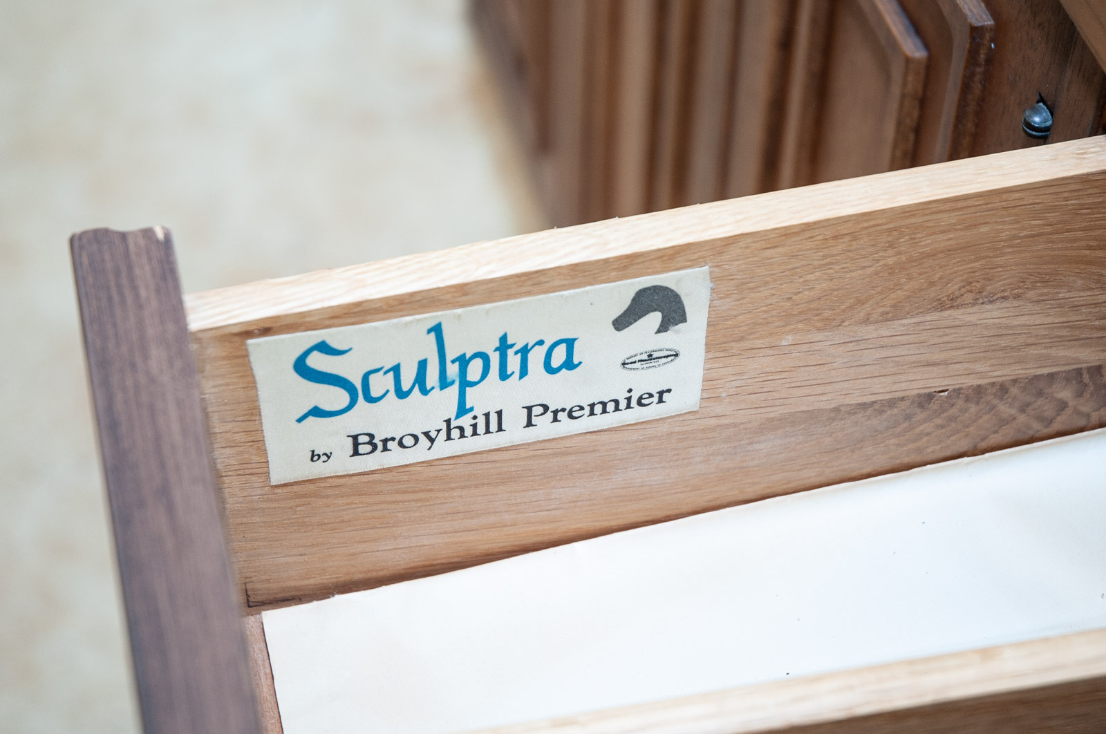 Mid Century Modern "Sculptra" Walnut Cabinet from Broyhill