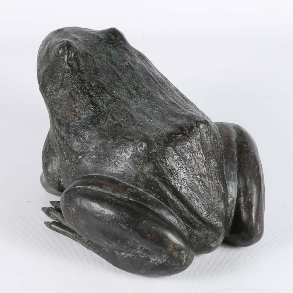 Maitland Smith Cast Brass Frog