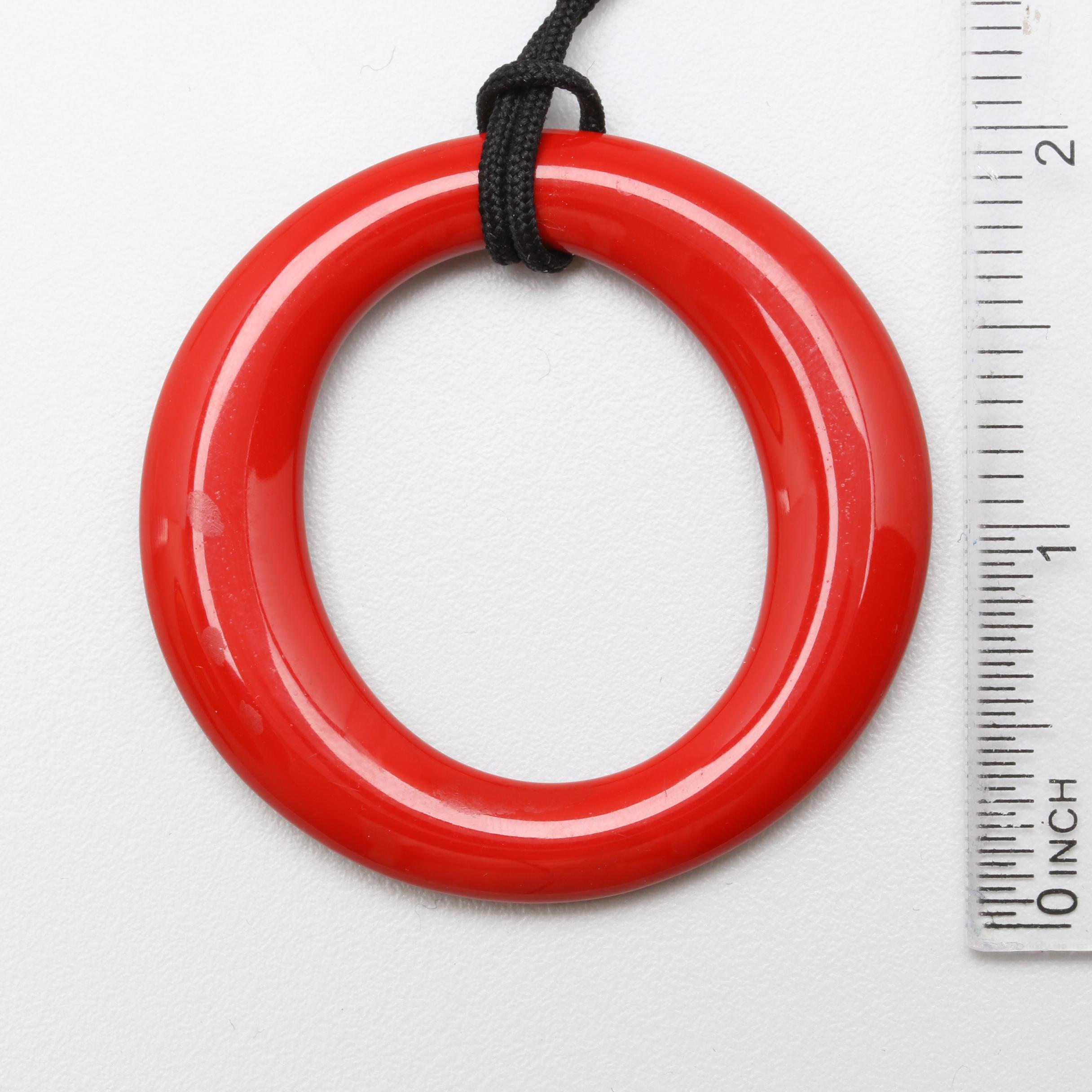 Elsa Peretti for Tiffany & Co. "Sevillana" Red Lacquer Necklace