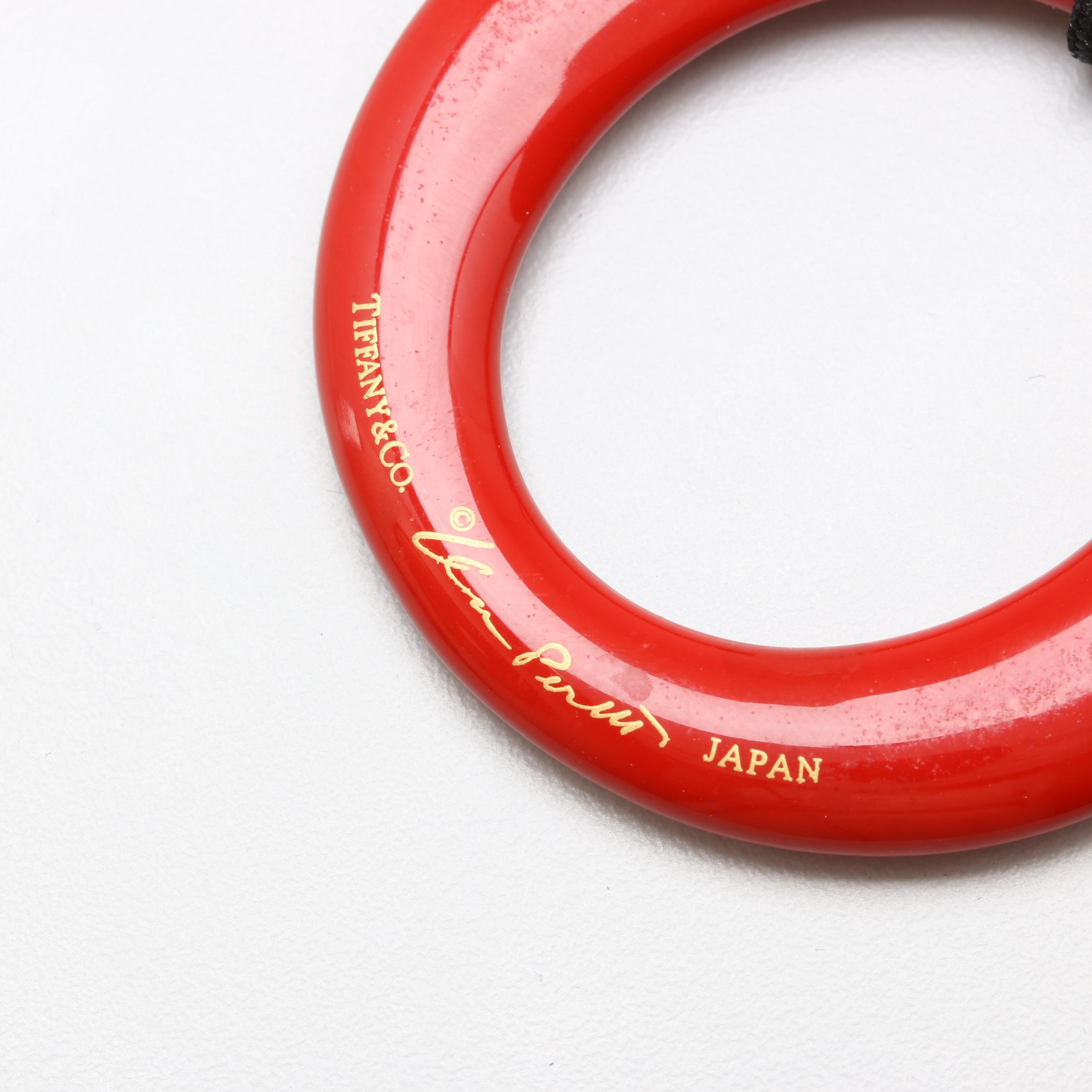 Elsa Peretti for Tiffany & Co. "Sevillana" Red Lacquer Necklace