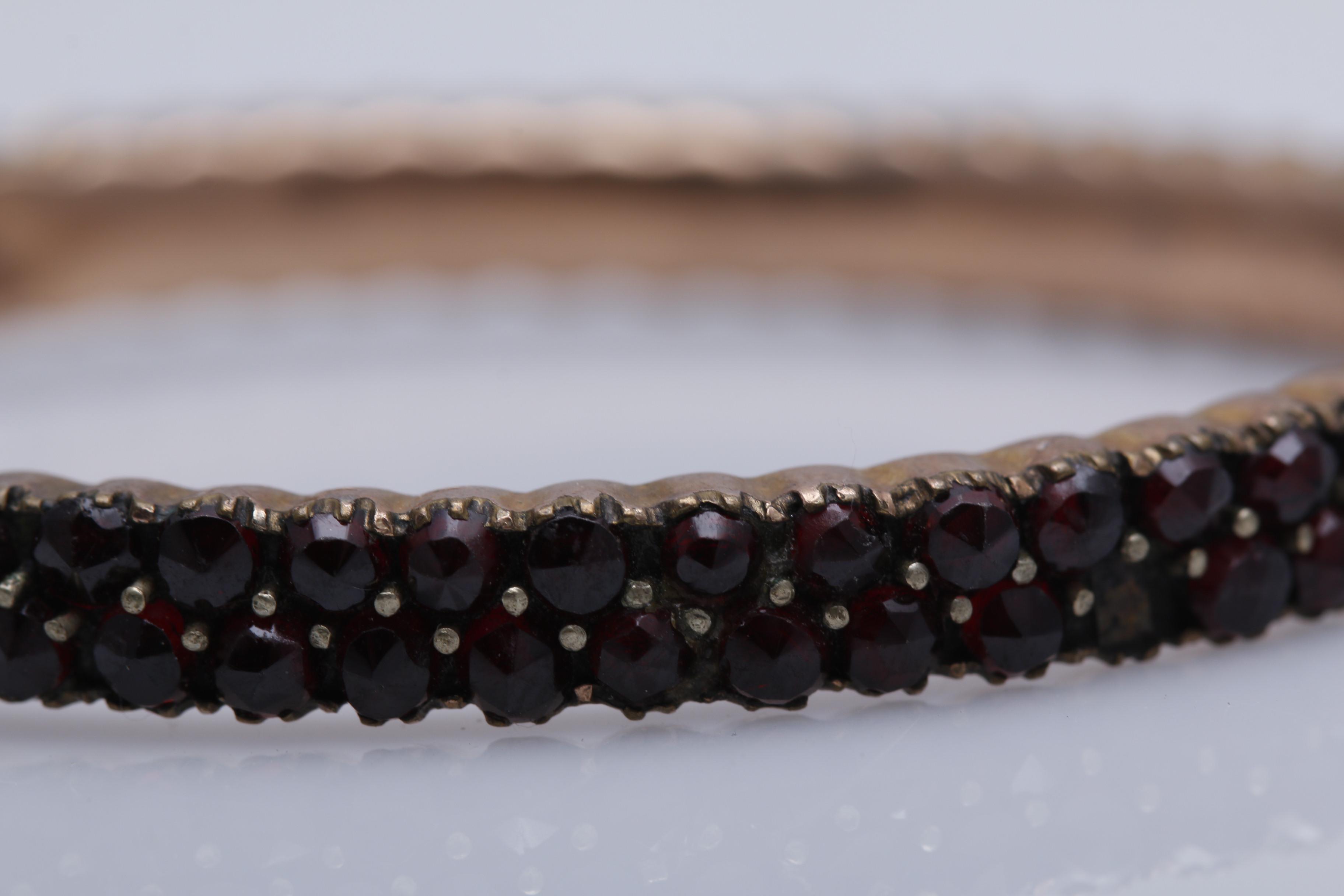Victorian Bohemian Garnet Brooch and Bracelet