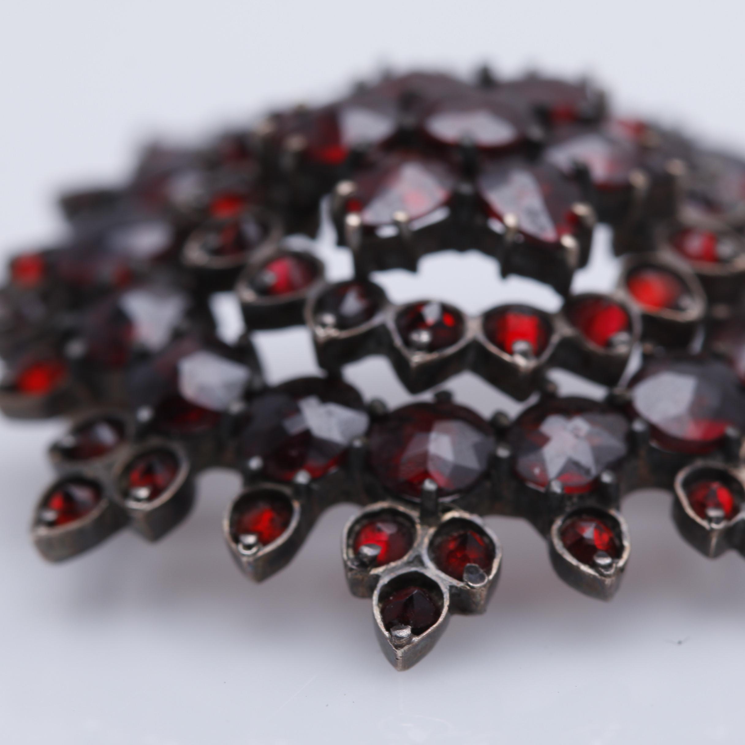 Victorian Bohemian Garnet Brooch and Bracelet