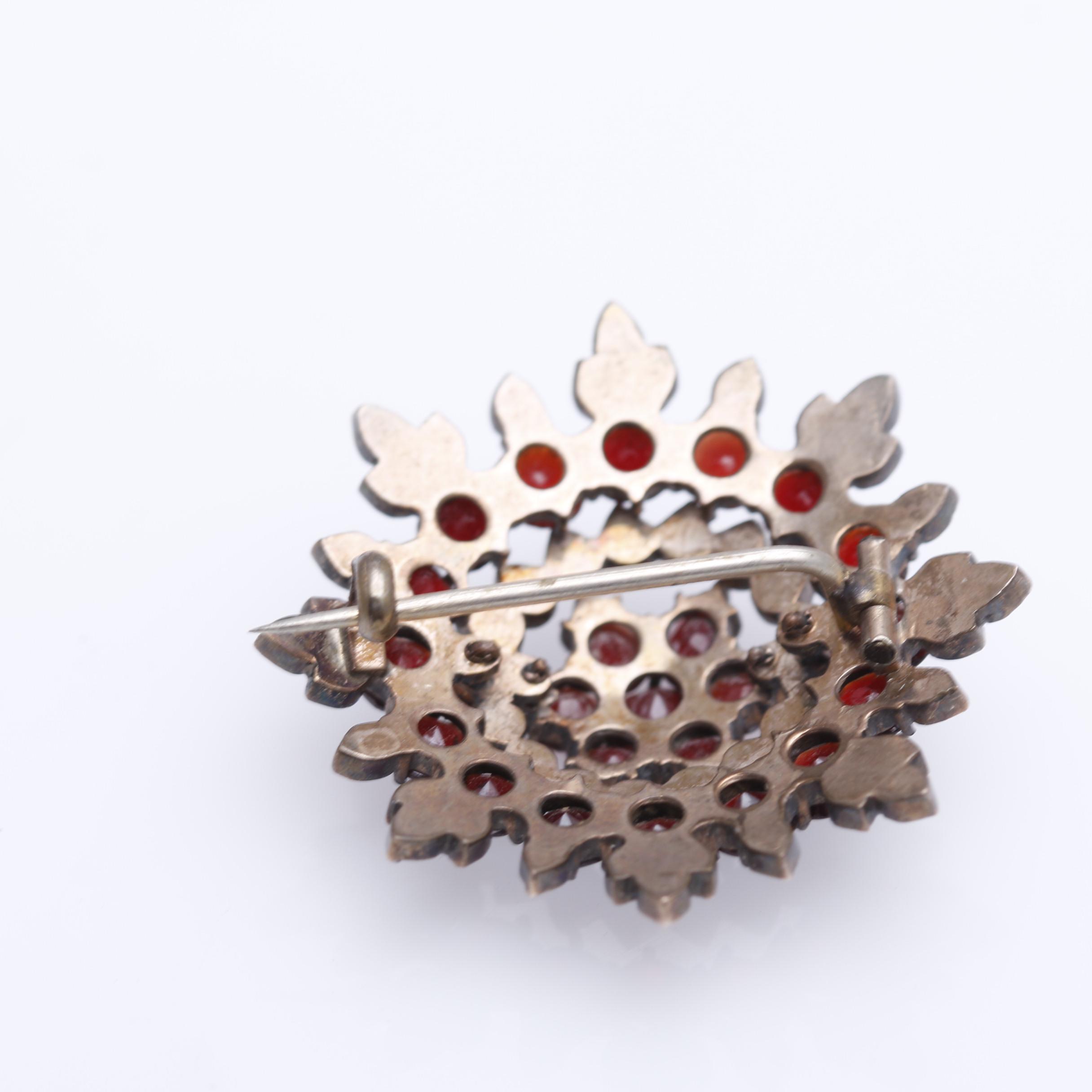 Victorian Bohemian Garnet Brooch and Bracelet