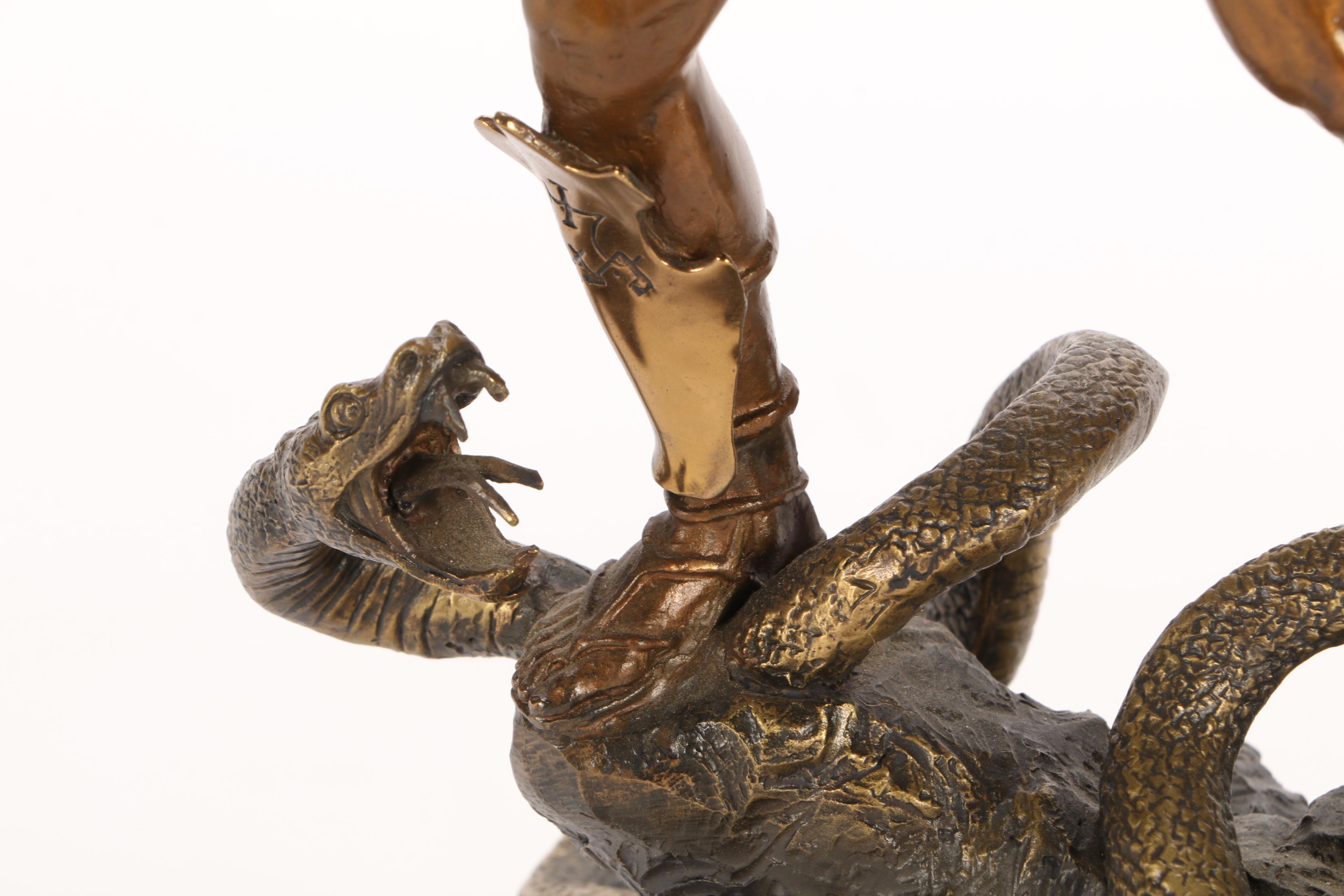 Franklin Mint "Michael the Defender of God" Bronze Statue