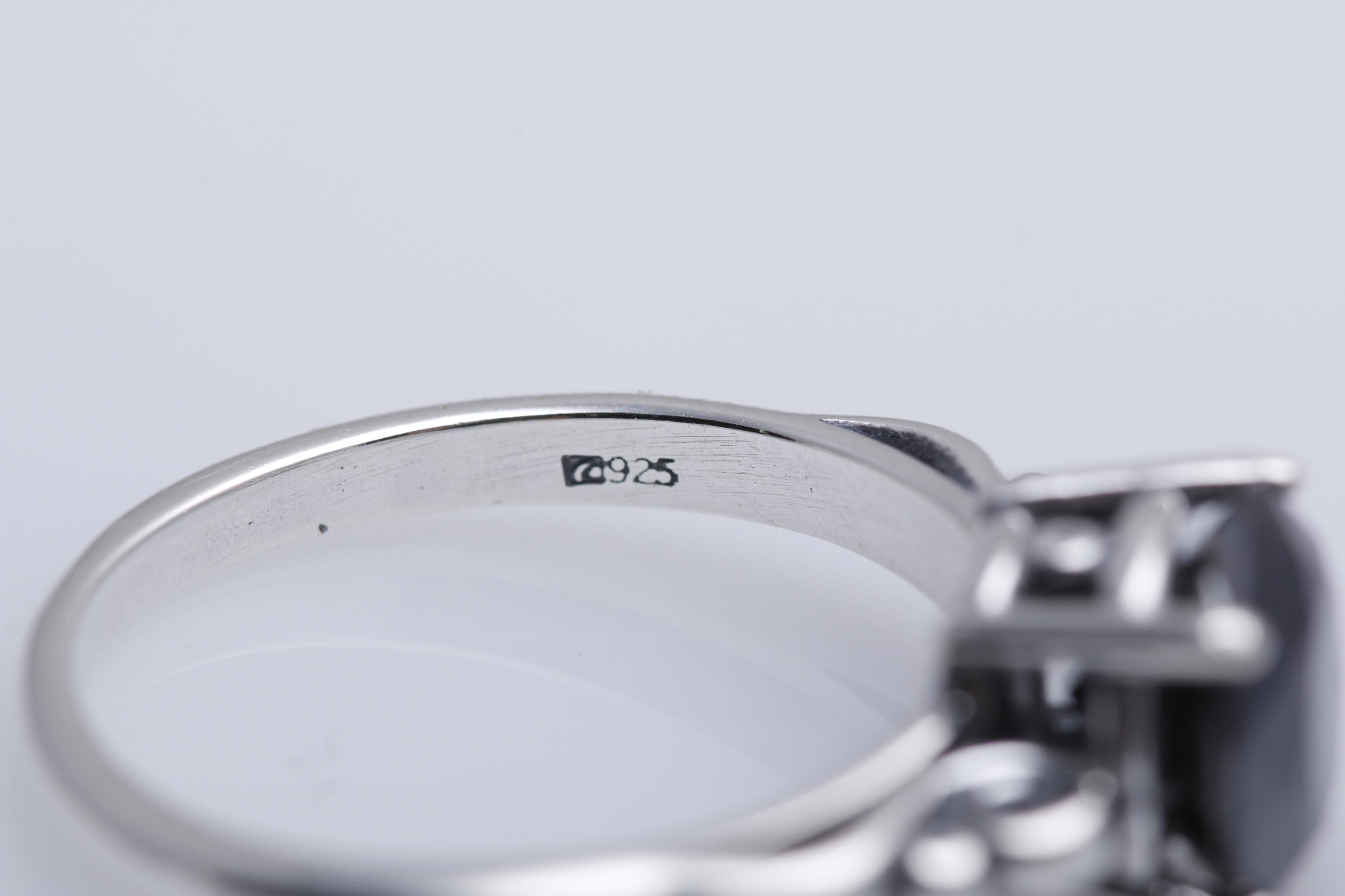 Sterling Silver 2.13 CT Black Diamond Ring