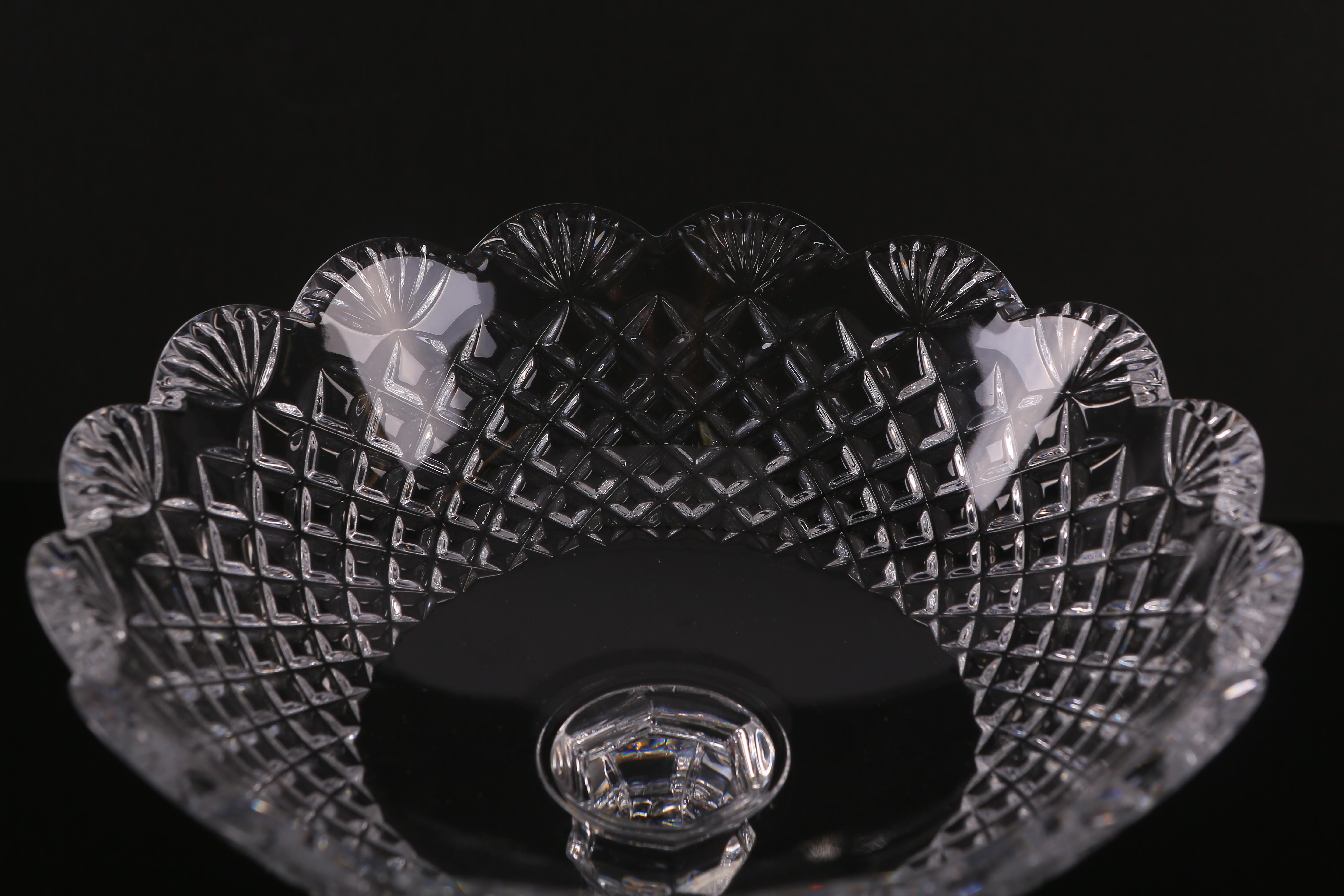 Waterford Crystal "Emily" Compote Signed by Master Cutter Phillip O'Keeffe
