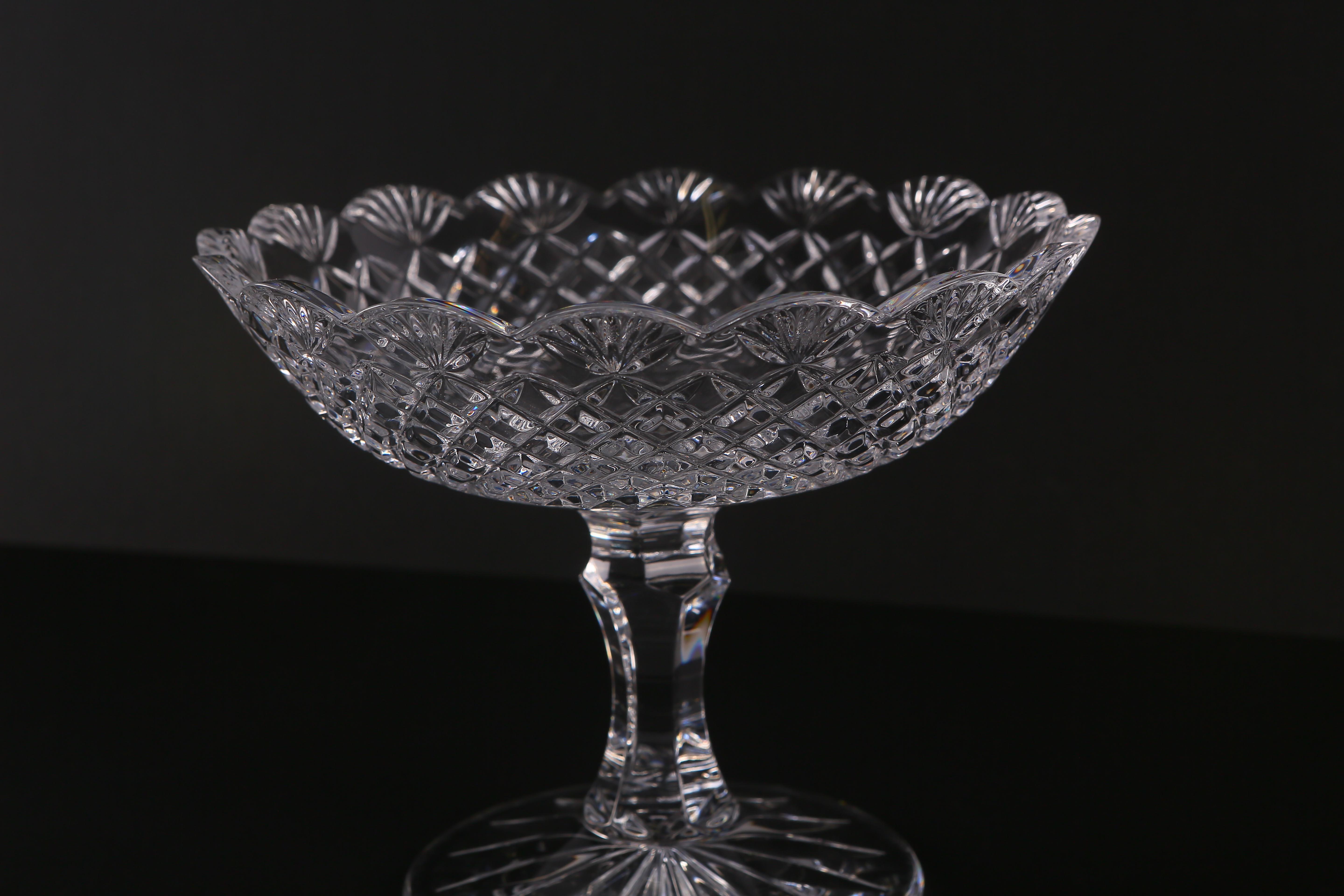 Waterford Crystal "Emily" Compote Signed by Master Cutter Phillip O'Keeffe