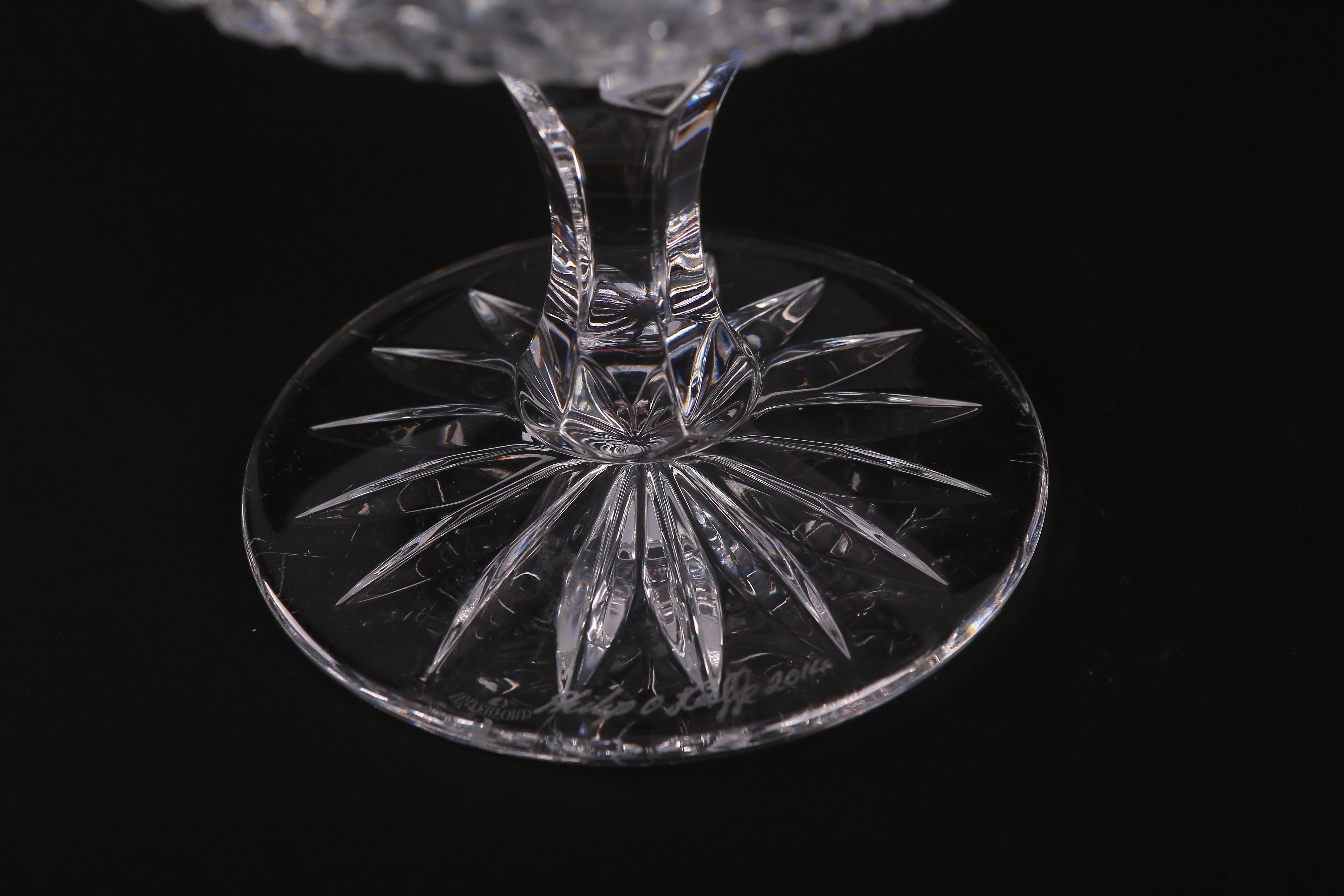 Waterford Crystal "Emily" Compote Signed by Master Cutter Phillip O'Keeffe