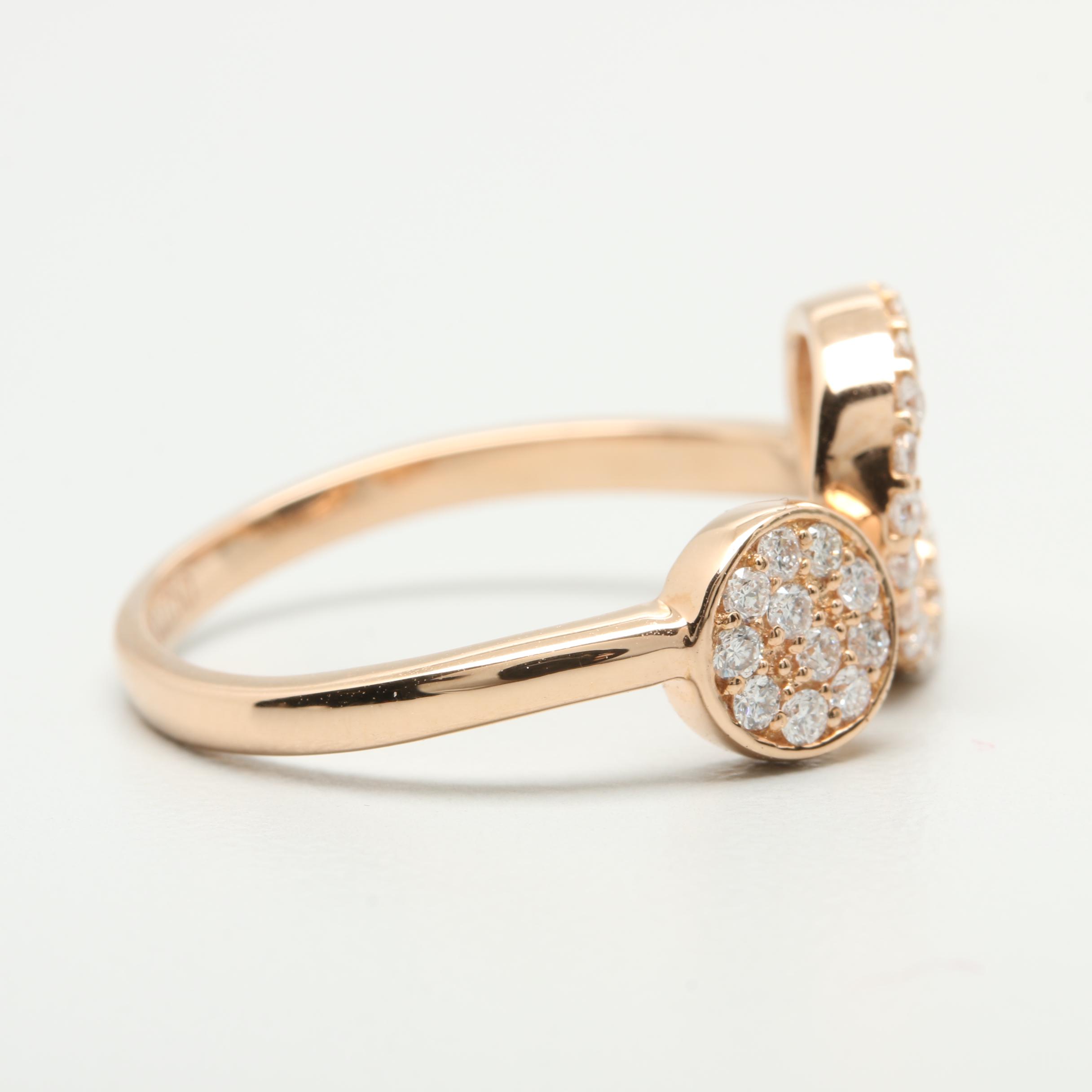 18K Rose Gold Diamond Ring