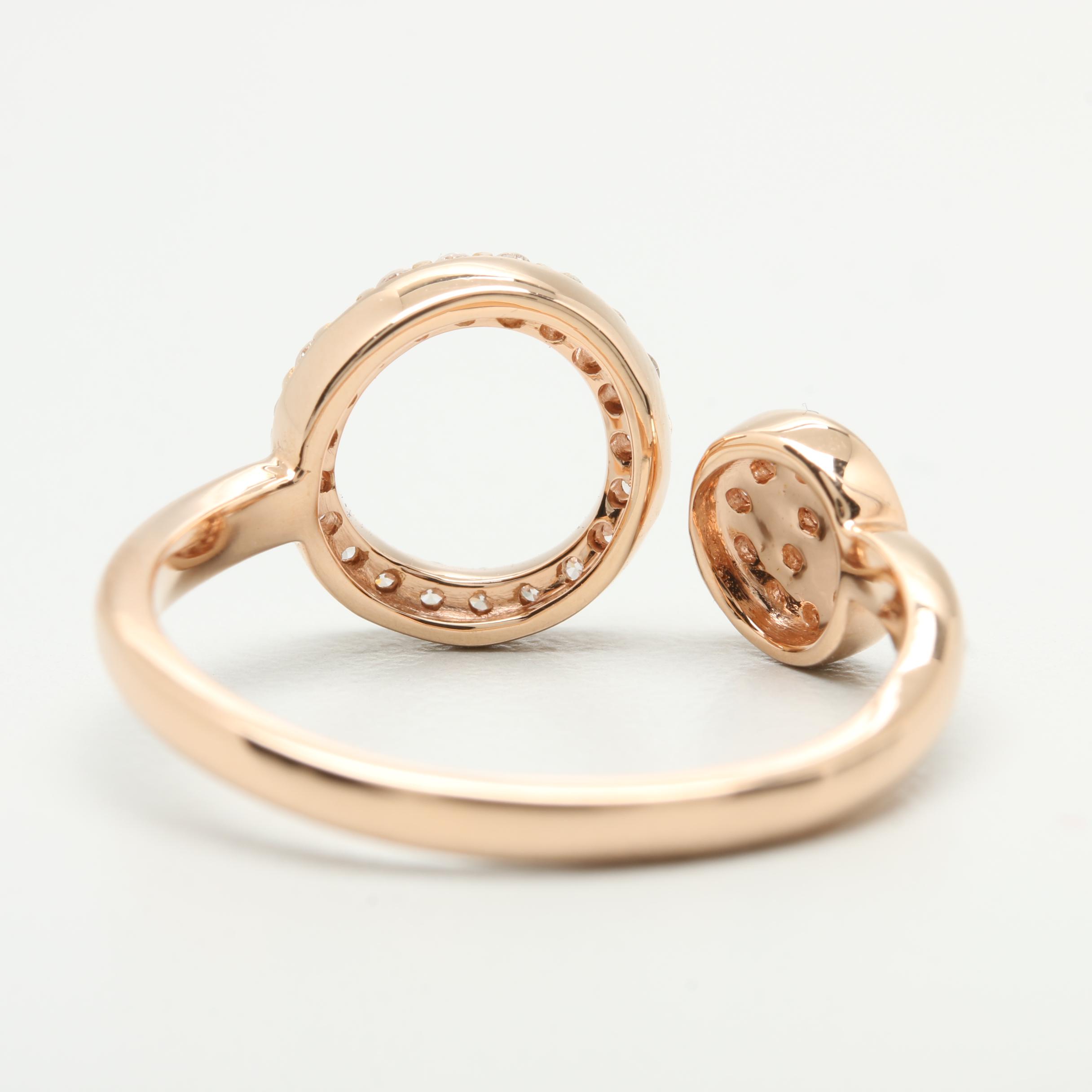 18K Rose Gold Diamond Ring
