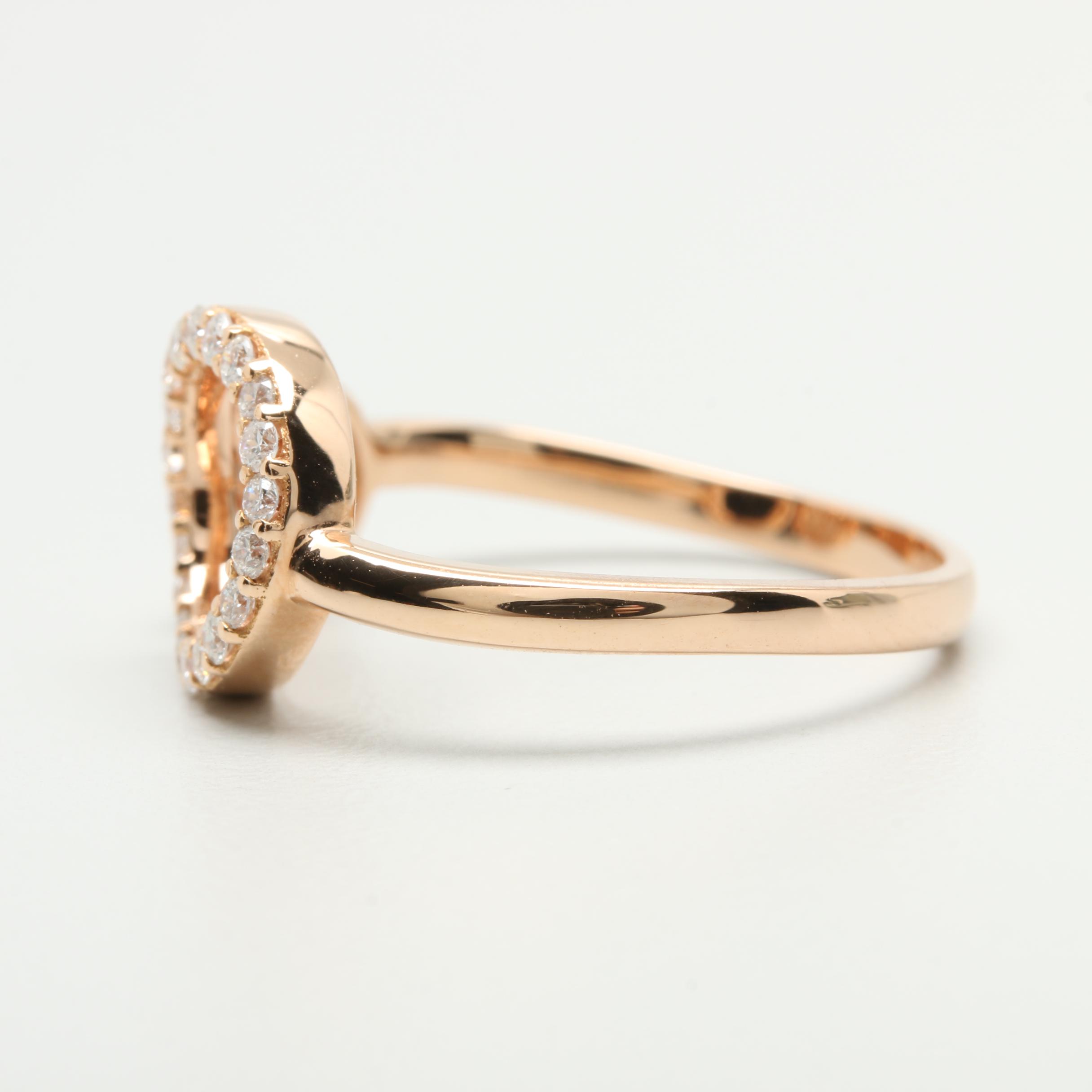 18K Rose Gold Diamond Ring