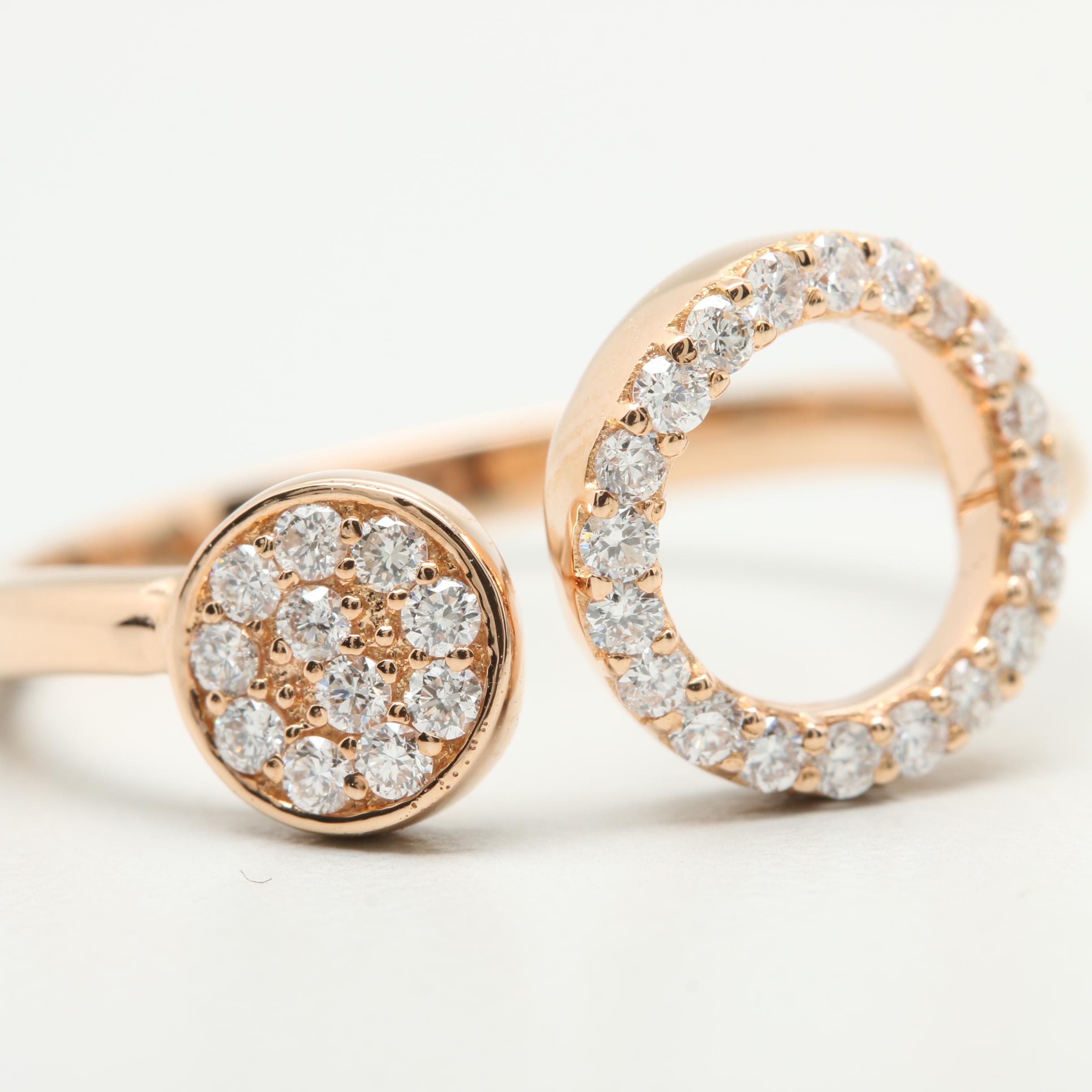 18K Rose Gold Diamond Ring
