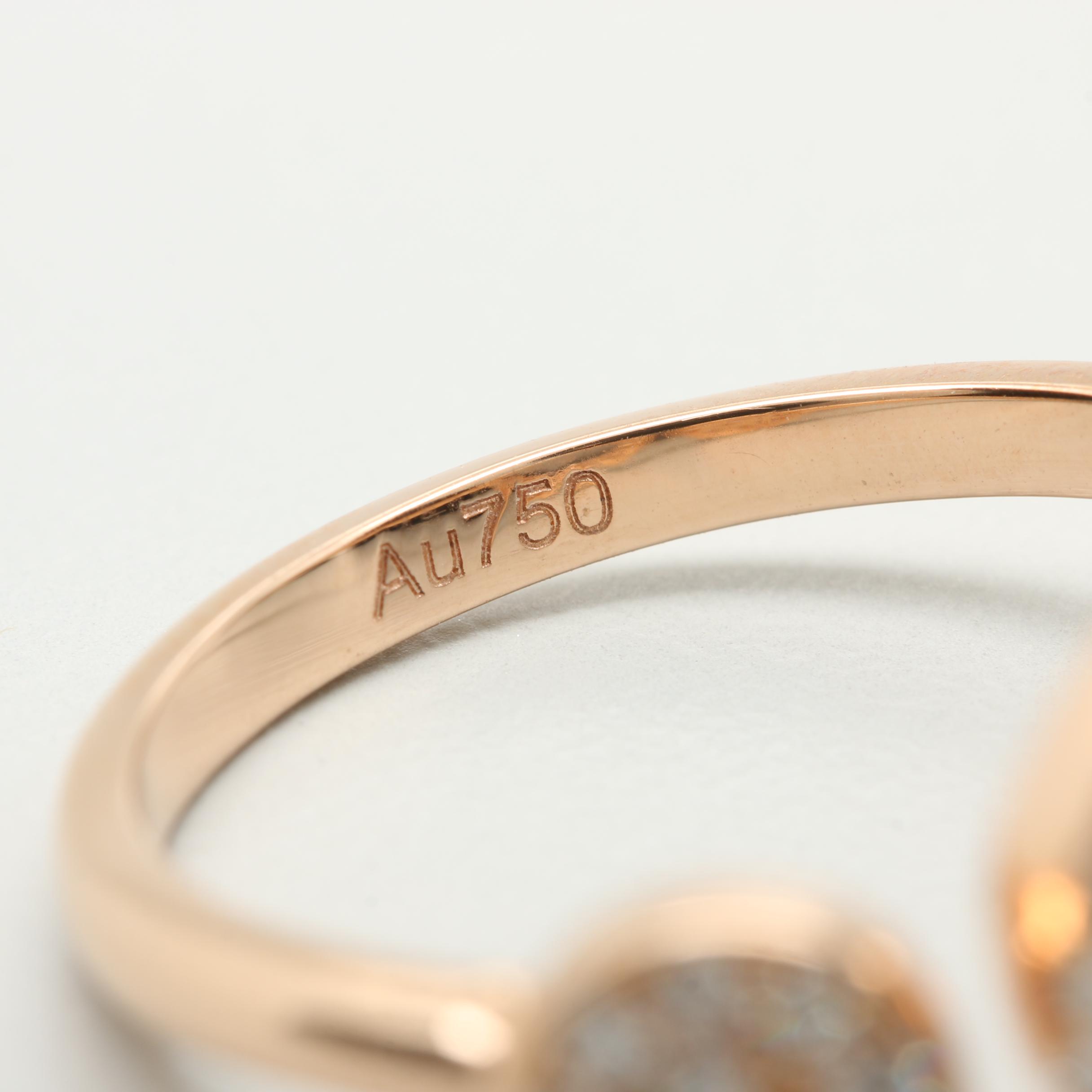 18K Rose Gold Diamond Ring