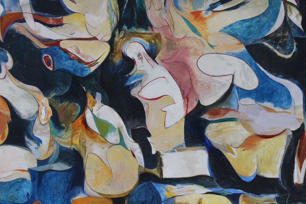 Donald Roberts 1990s Abstract Oil Paintings on Paper