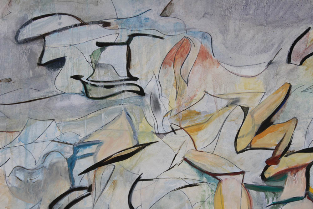 Donald Roberts 1990s Abstract Oil Paintings on Paper