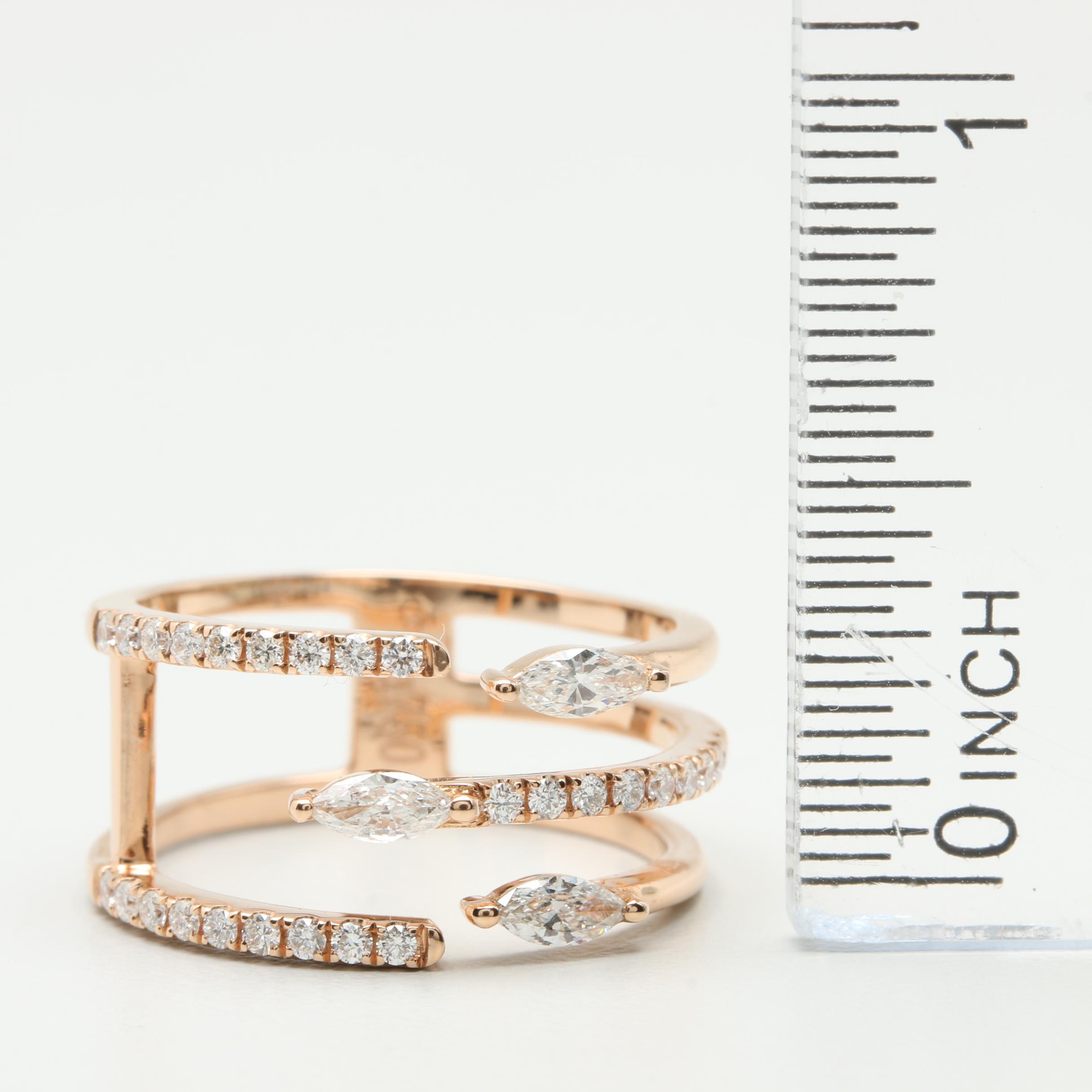 18K Rose Gold Diamond Ring