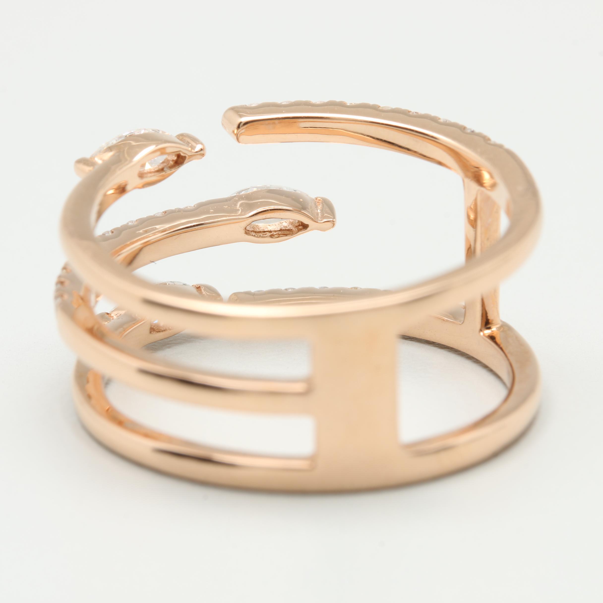 18K Rose Gold Diamond Ring