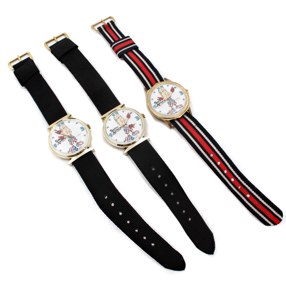 Three Spiro Agnew Political Advertising Watches