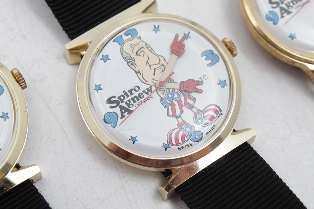 Three Spiro Agnew Political Advertising Watches