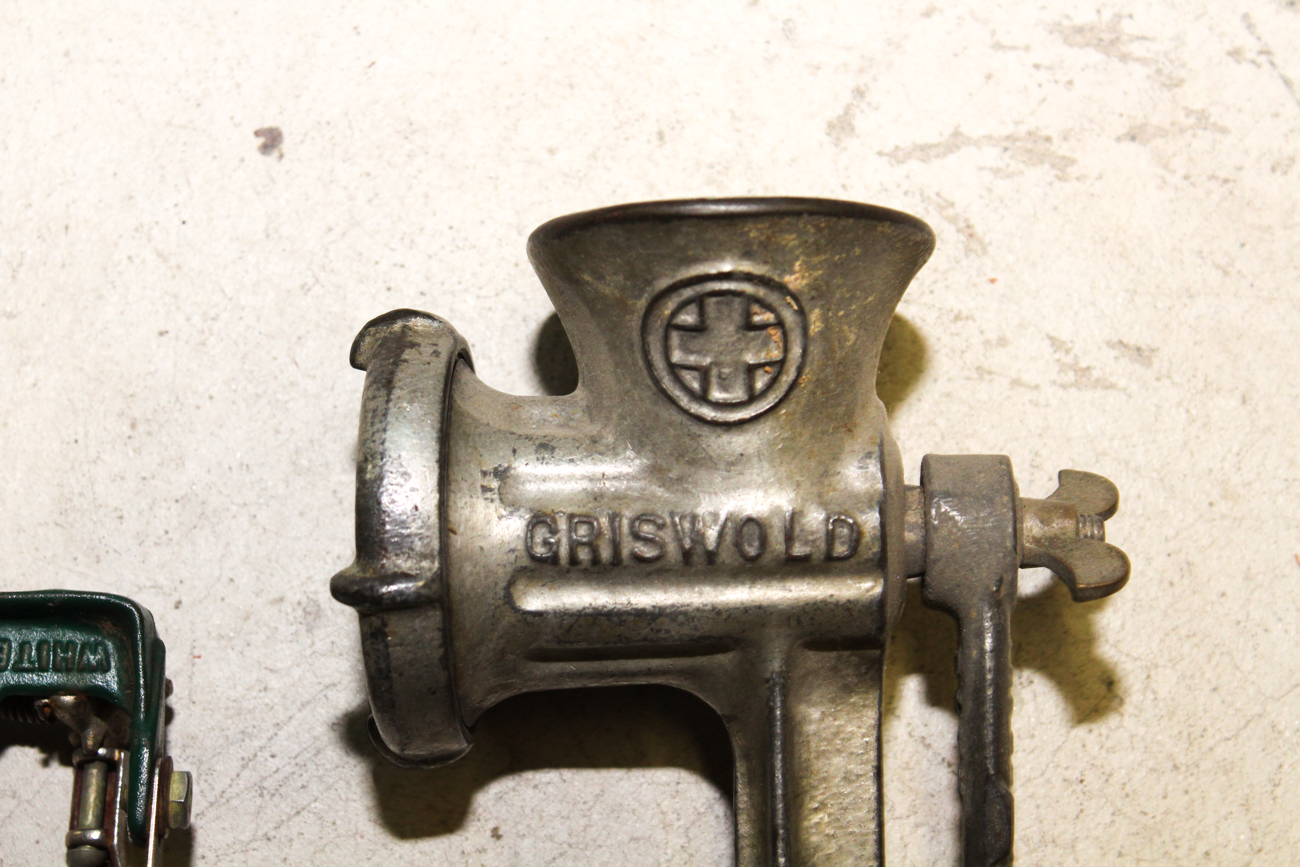 Vintage Meat Grinder and White Mountain Apple Corer